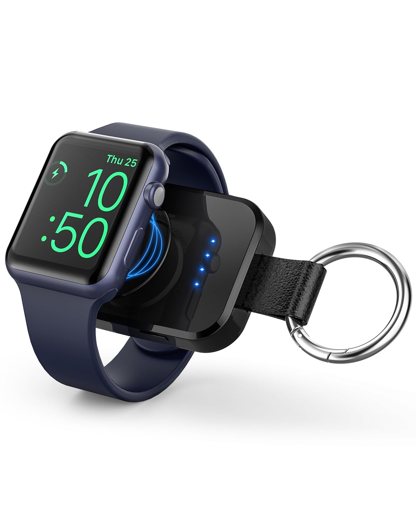 Portable Wireless Charger for Apple Watch Series 10,9,8,7,6,5,4,3,2,SE,Ultra 2,i.VALUX 1000mAh iWatch Charger Magnetic Keychain Power Bank, Travel Apple Watch Accessories 45/44/42/41/40/38/49mm(Black)