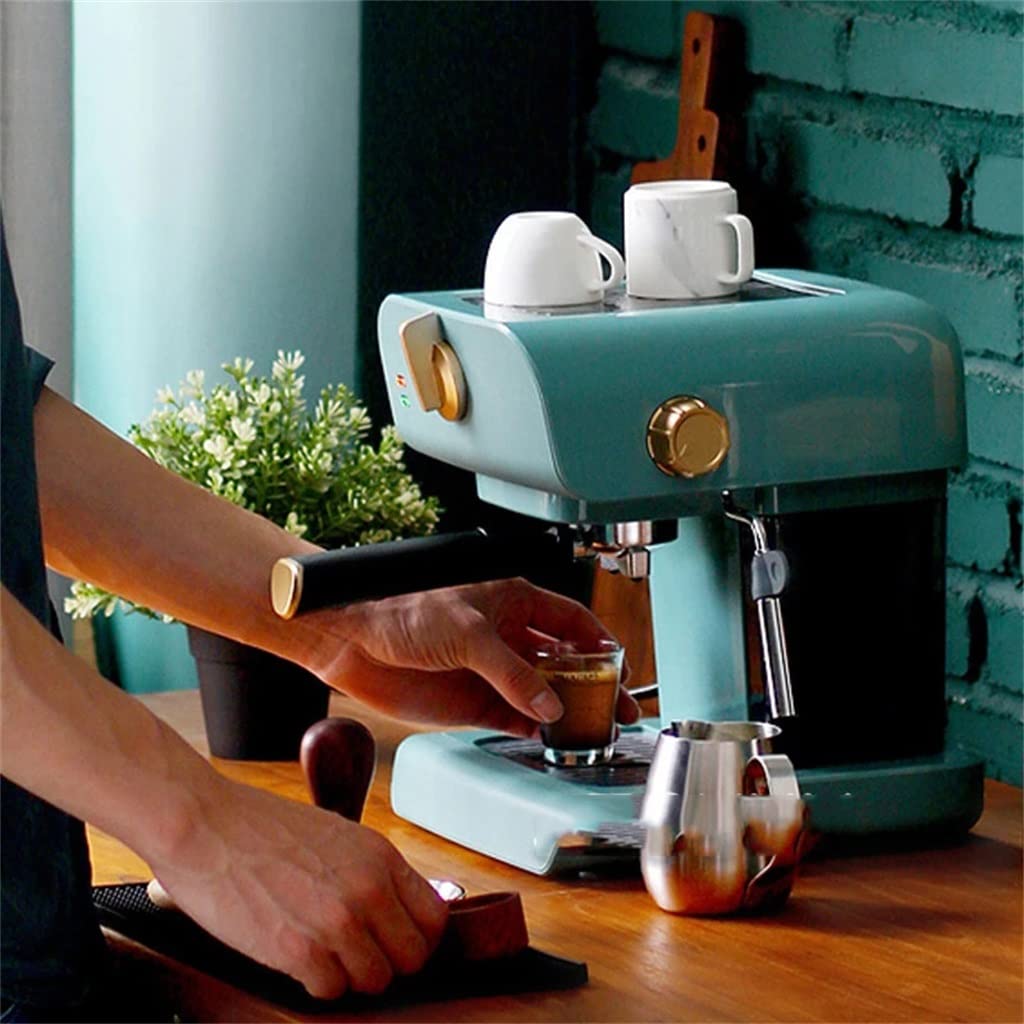 EKSED Coffee Machine Milk Frother Kitchen Appliances Electric Foam Cappuccino Coffee Maker (Color : Green, Size (Green/110
