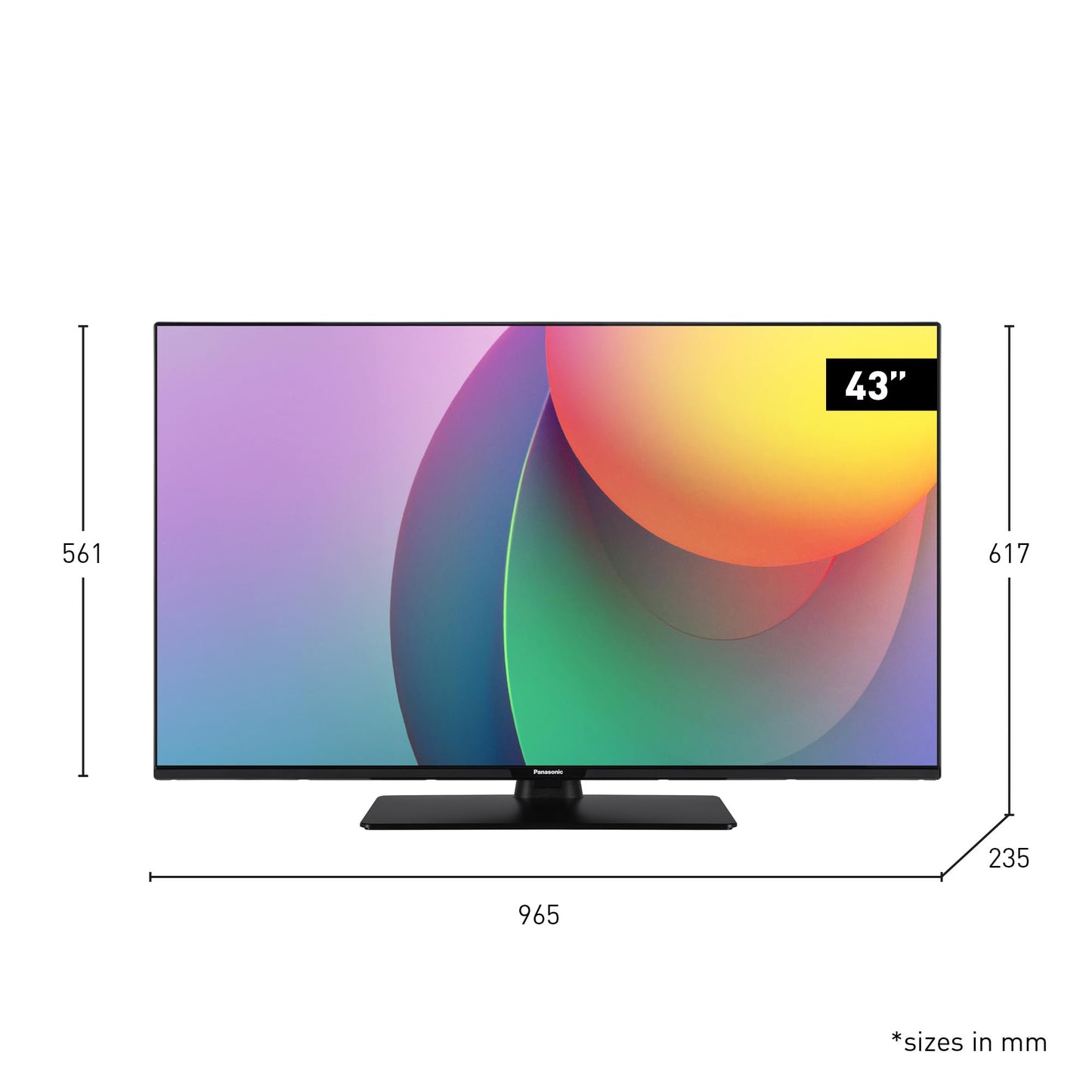 Panasonic TB-43W60AEY, W60 Series 43 inch 4K Ultra HD LED Smart TV, 2024, Freely, TiVo, 4K Colour Engine, Dolby Vision & Atmos, For An Exceptional Visual Experience