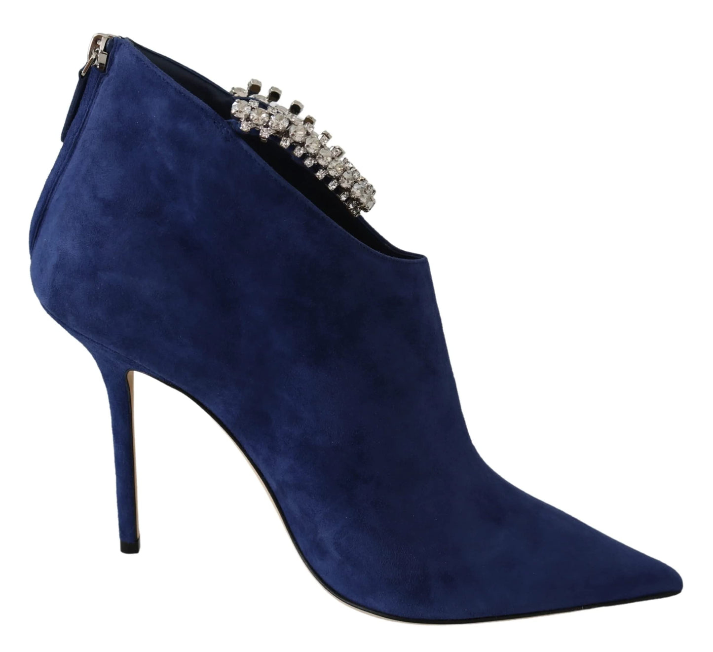 JIMMY CHOO Pop Blue Leather Blaize 100 Boots Shoes, Blue, 9 UK