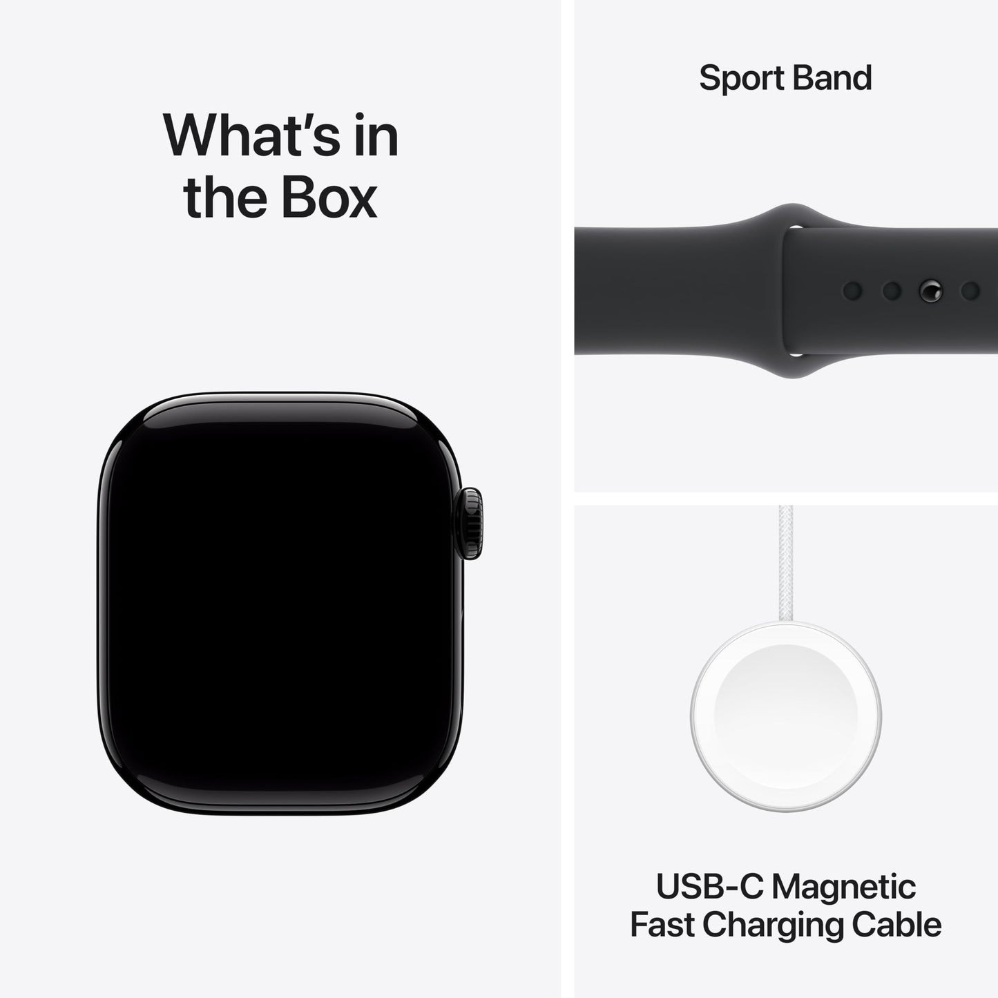 Apple Watch Series 10 GPS + Cellular 42 mm Smartwatch with Jet Black Aluminium Case with Black Sport Band - S/M. Fitness Tracker, ECG App, Always-On Retina Display, Water Resistant