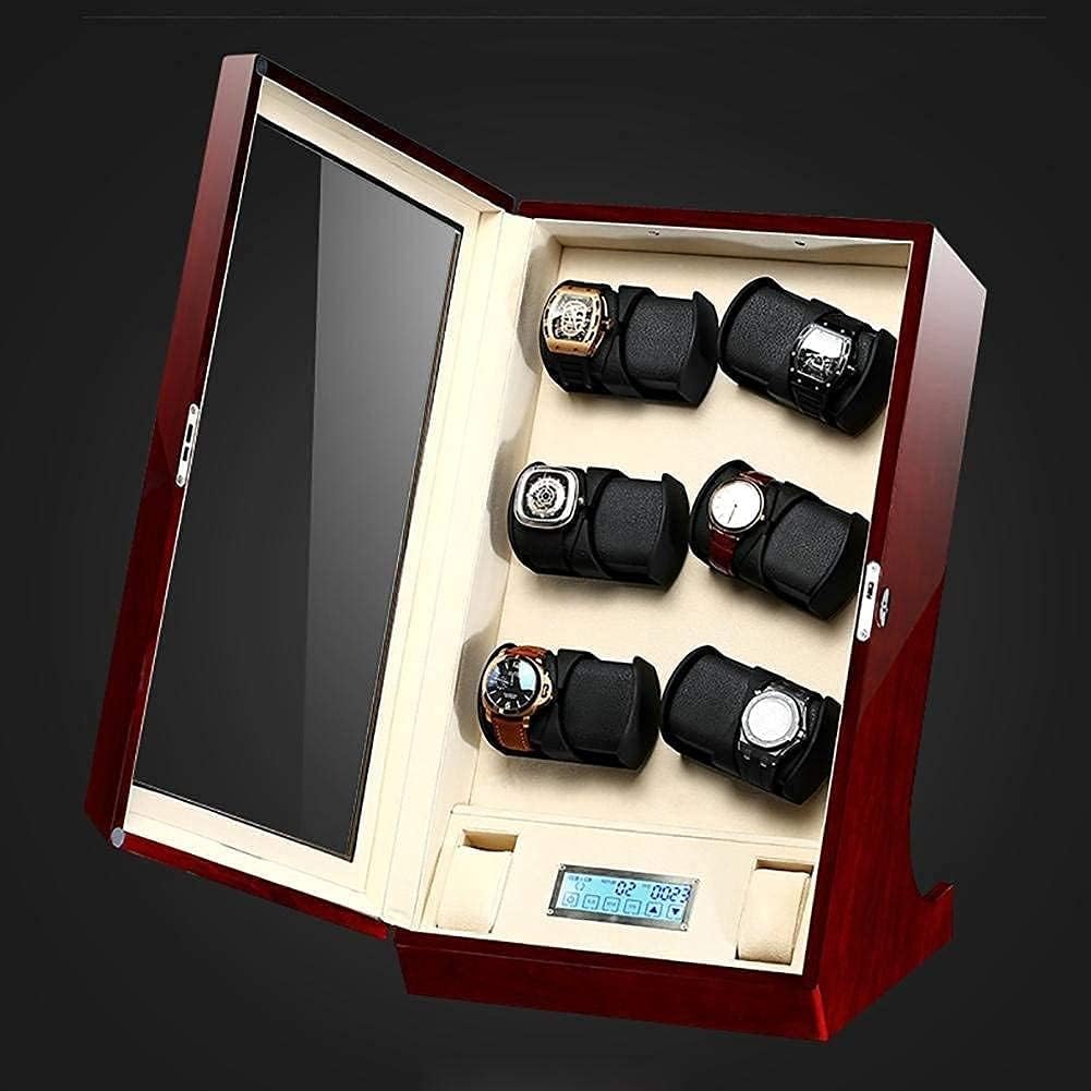 NOALED Wooden Watches Automatic Watch Winder 12+2 Storage Box with LCD Touch Screen Watches Automatic Watch Winder Single