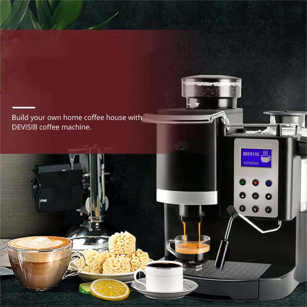 EKSED Coffee Machine Milk Frother Kitchen Appliances Electric Foam Cappuccino Coffee Maker (Color : A, Size (A/142