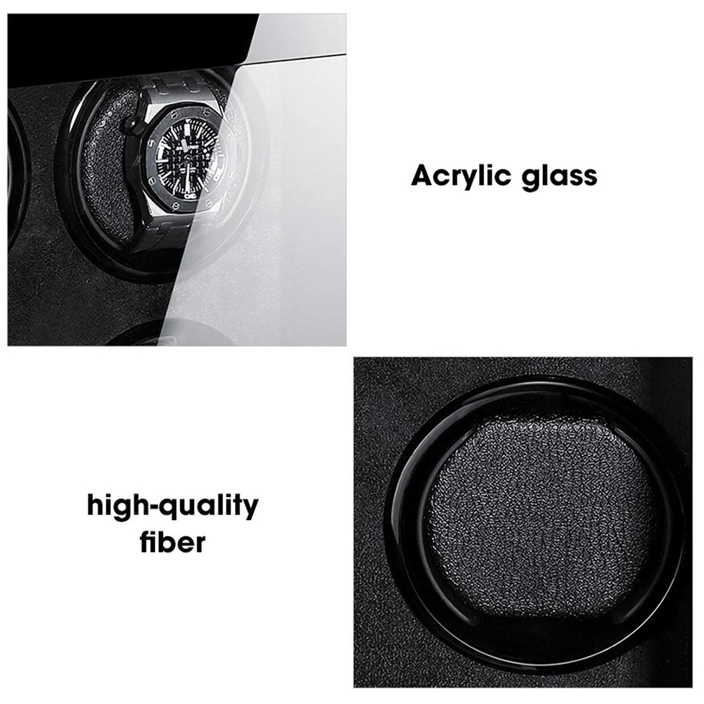 Automatic Watch Winder Box LCD Touchscreen with Light Quiet Motor for Watches Display for Men Women Gift Large Capacity