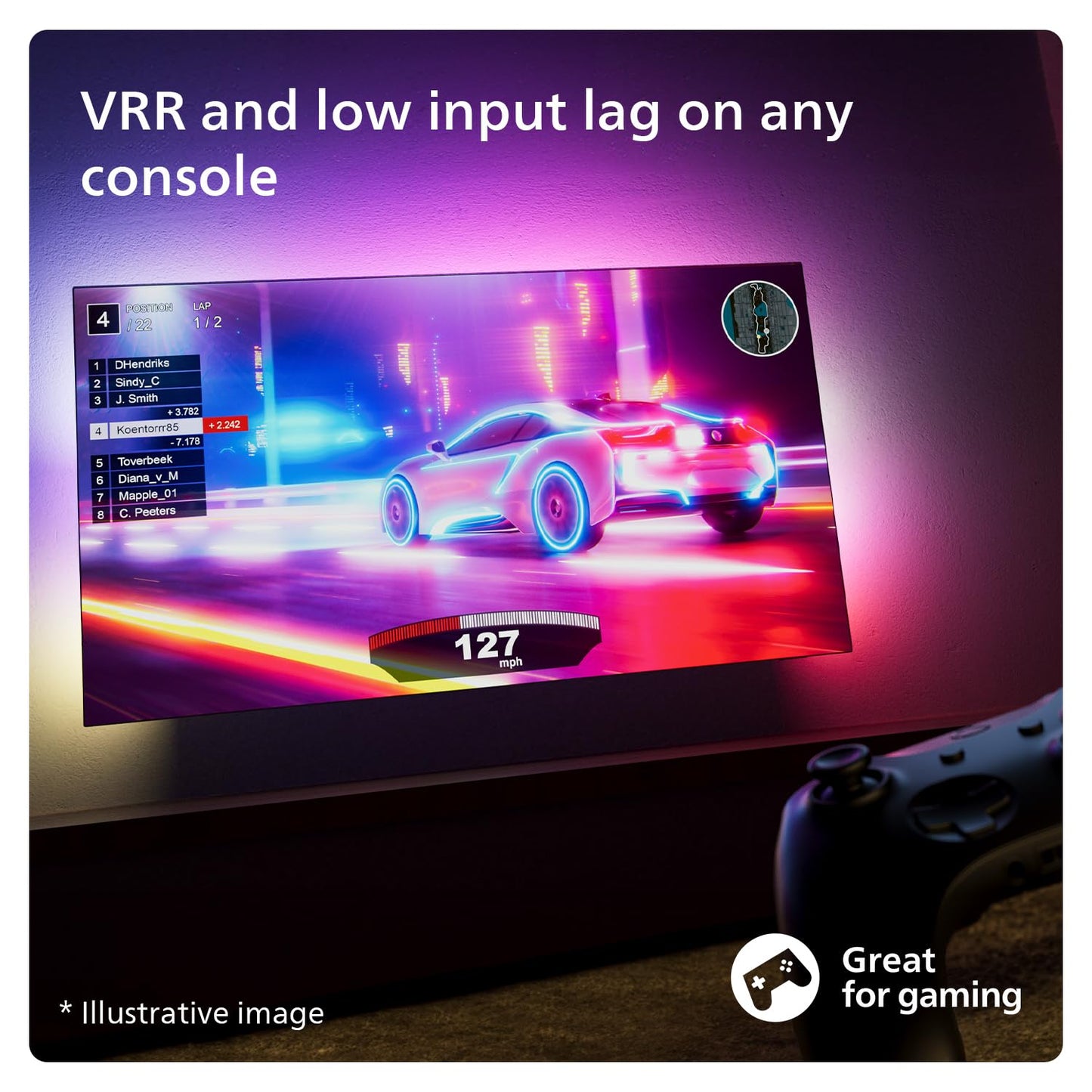 Philips Ambilight 55PUS8109 4K LED Smart TV - 55 Inch Display with Pixel Precise Ultra HD, Titan OS Platform and Dolby Atmos Sound, Works with Alexa and Google Voice Assistant - Satin Chrome