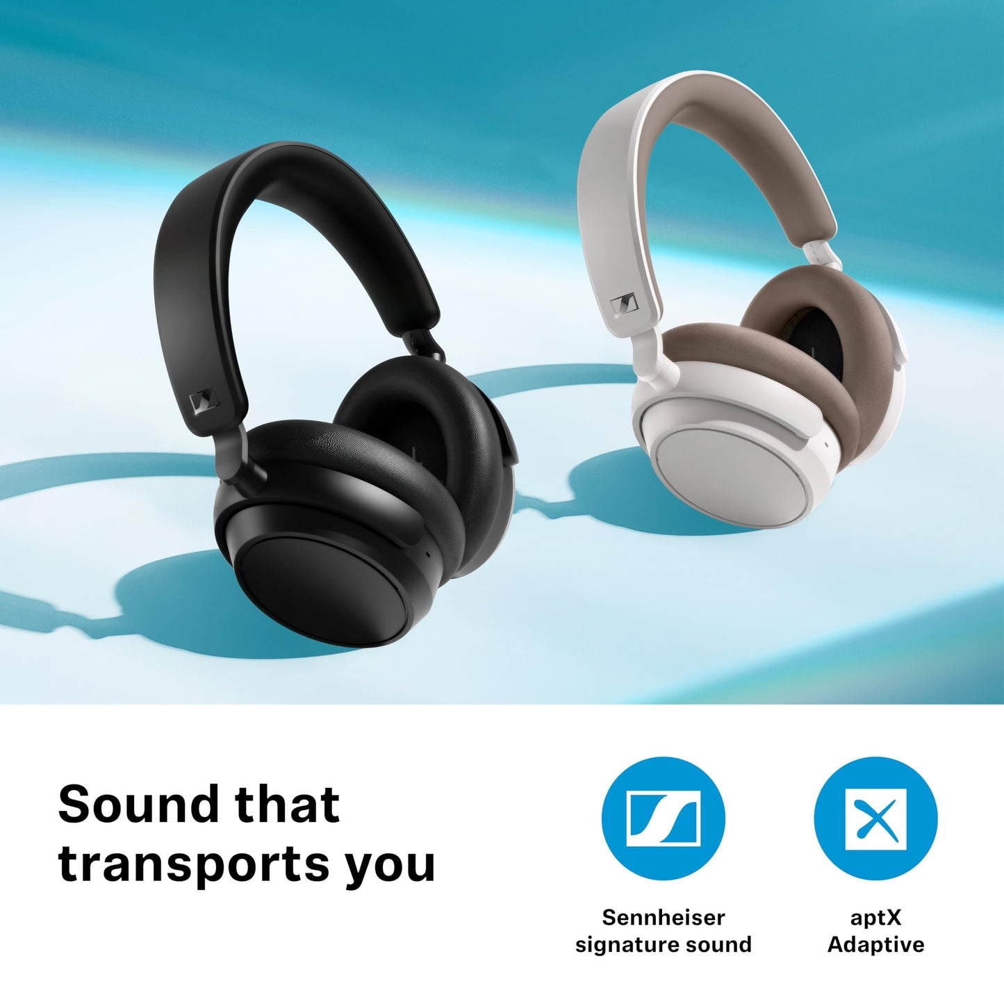 Sennheiser ACCENTUM Plus Wireless Bluetooth Headphones Audio with Quick-Charge Feature, 50-Hour Battery Playtime, Adaptive Hybrid ANC, Sound Personalization and Touch Controls - Black