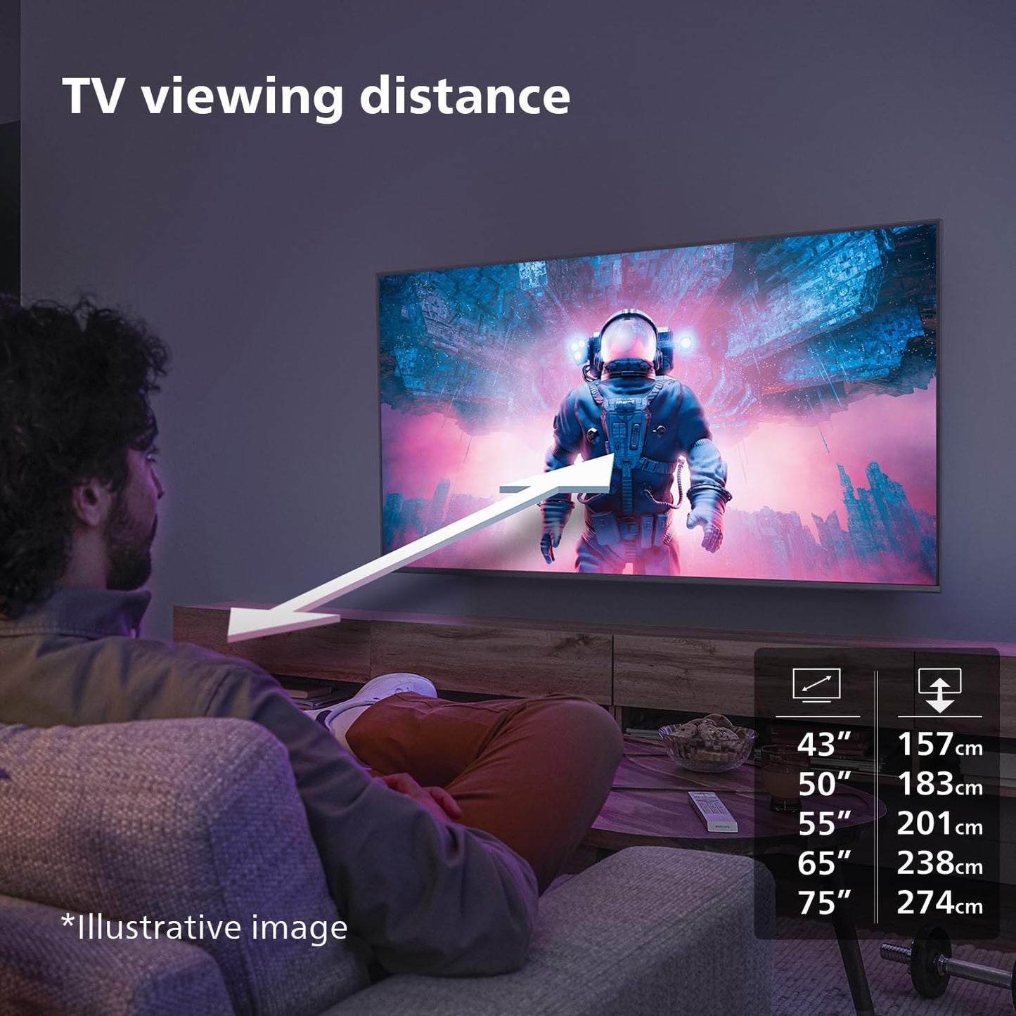 Philips 43PUS7009 4K LED Smart TV - 43 Inch Display with Pixel Precise Ultra HD, Titan OS Platform and Dolby Atmos Sound, Works with Alexa and Google Voice Assistant - Matt Black