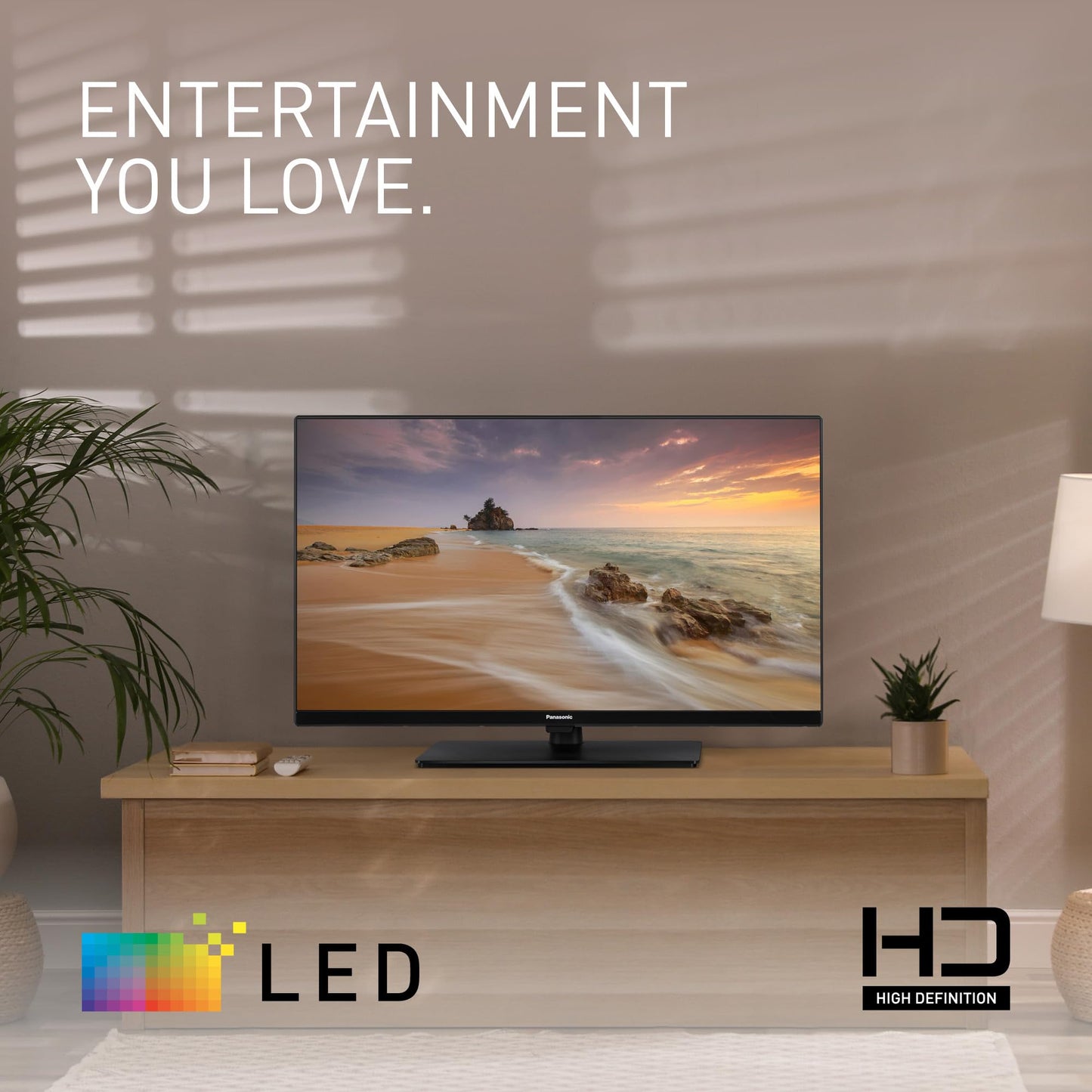 Panasonic TS-24N30AEY, N30 Series 24 inch HD LED TV, 2024, USB Media Player, High Contrast, HD Triple Tuner, HDMI, Wall-Mount Option, Thin Frame, For An Exceptional Visual Experience