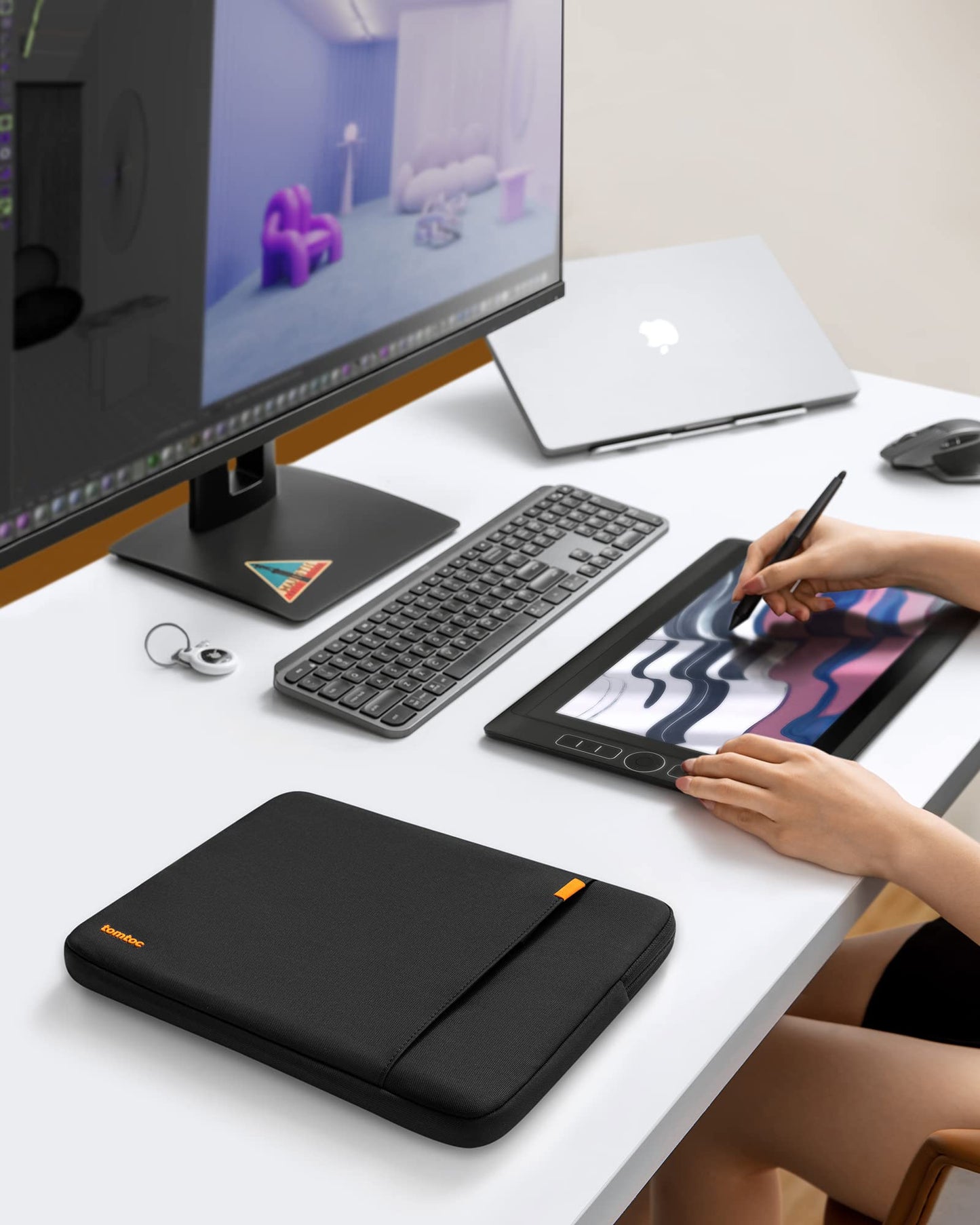 tomtoc 360° Protective Laptop Sleeve for 15-inch New MacBook Air M4/A3241 M3/A3114 M2/A2941 2025-2023, 15 Inch Surface Laptop 7/6/5/4/3, 15 MacBook Pro A1990 A1707, Water-Resistant MacBook Case