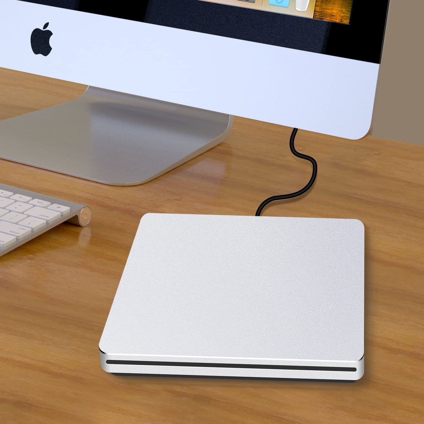 NOLYTH CD Drive for Mac, USB DVD Drive External CD Burner for Laptop, Slot-in SuperDrive for Apple, Portable Optical Disk Reader Writer DVD Player for PC Windows MacBook