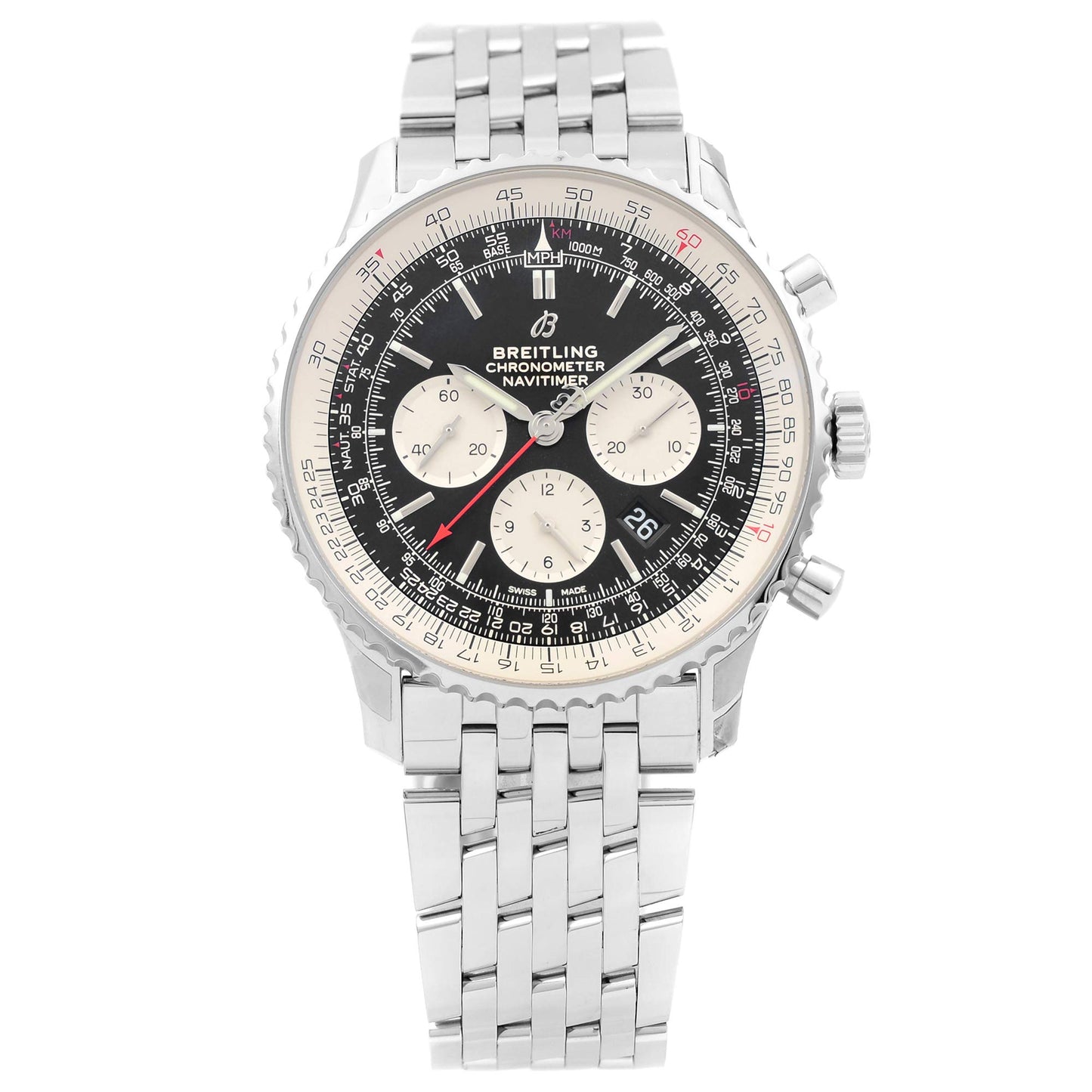 Breitling Navitimer 1 B01 Chronograph 46 Luxury Men's Watch AB0127211B1A1, Chronograph