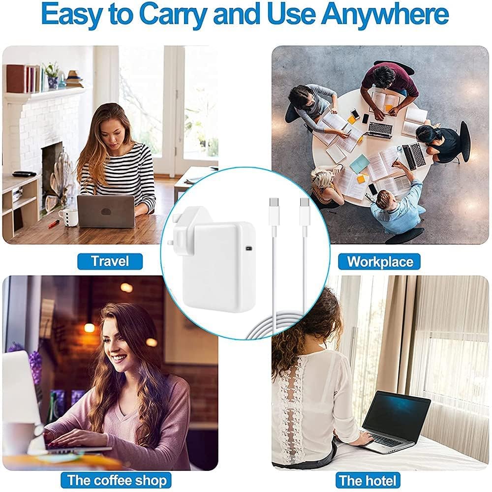 Mac Book Pro Mac Charger - 67W USB C Fast Mac Charger Power Adapter Compatible with MacBook Pro 16, 15, 14, 13 Inch, MacBook Air 13 Inch, for Laptop/Tablet/Smartphone with USB C Port