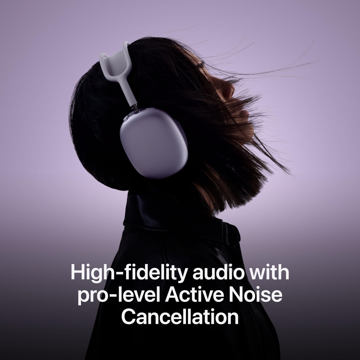 Apple AirPods Max Wireless Over-Ear Headphones, Pro-Level Active Noise Cancellation, Transparency Mode, Personalised Spatial Audio, USB-C Charging, Bluetooth Headphones for iPhone, Purple