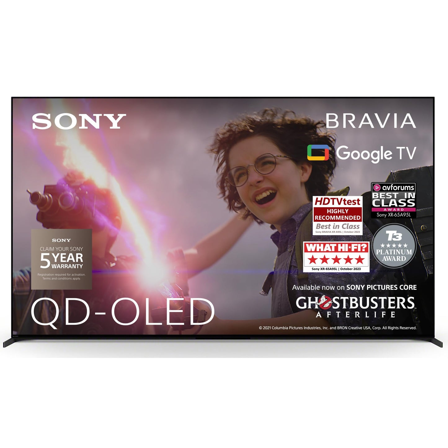Sony BRAVIA XR, XR-77A95L, 77 Inch, QD-OLED, Smart TV, 4K HDR, Google TV, ECO PACK, BRAVIA CORE, Perfect for PlayStation5, Seamless Edge Design, 5 Year Warranty