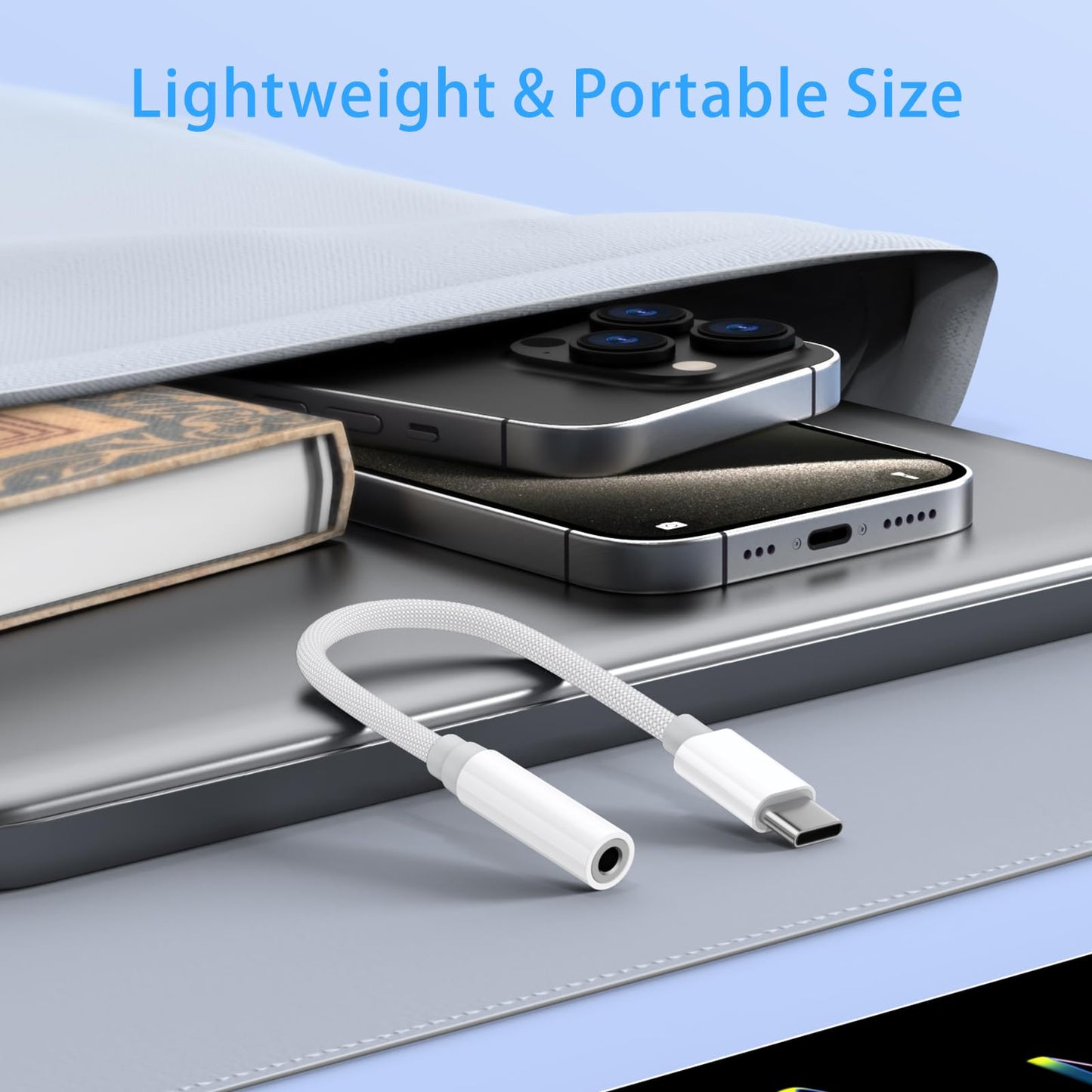 Apple MFi Certified USB C to 3.5mm Headphone Adapter iPhone 15 to 3.5mm Audio Aux Jack Adapter Dongle Earphone Cable Converter Compatible with iPhone 15/15 Plus/15 Pro/15 Pro Max,Galaxy S23 S22 Ultra