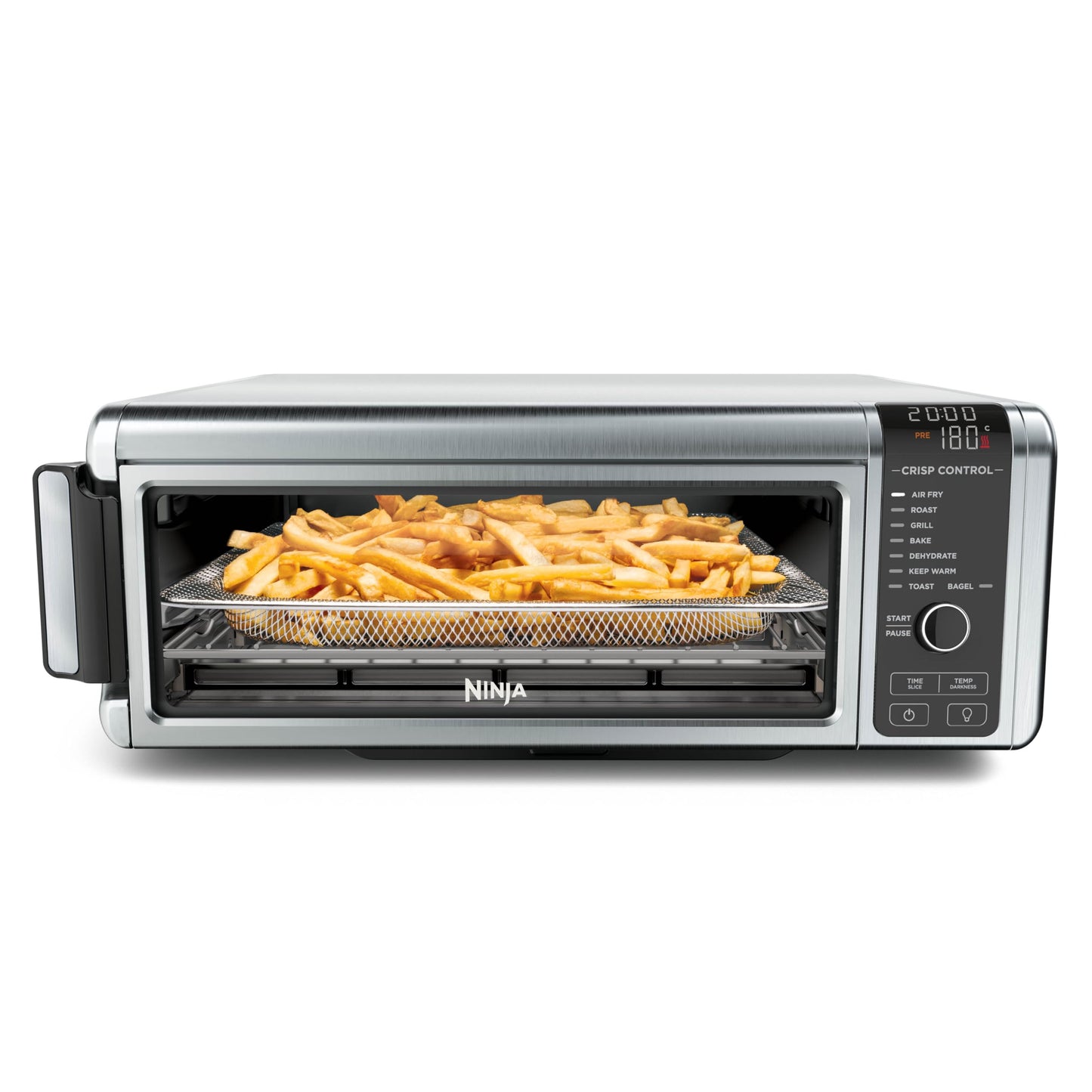Ninja Foodi 8-in-1 Flip Oven, Portable Mini Oven for Countertop and Work Surfaces, Multifunctional Oven with 8 Cooking Functions; Air Fry, Roast, Grill, Bake and more. Silver/Black SP101UK