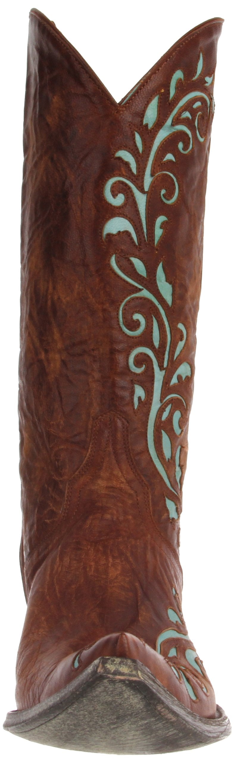 Old Gringo Women's Estere Western Boot, Brass/Aqua, 5