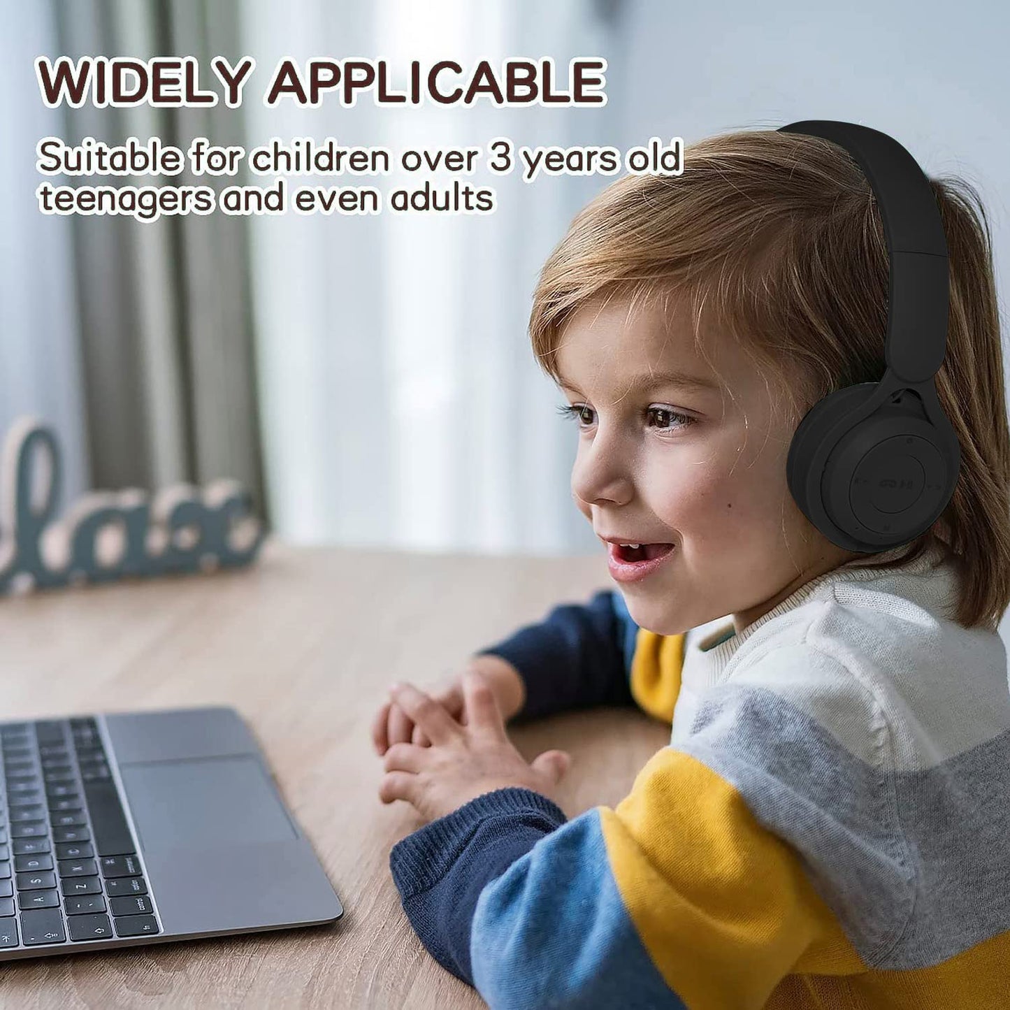 YHO Bluetooth Headphones Over Ear, Wireless Headphones Over Ear,30 Hours Playtime Foldable Lightweight Wireless Headphones,with Built-in HD Mic, FM, SD/TF for PC/Home