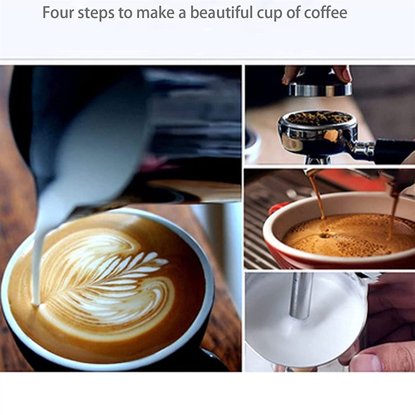 VELLOW Espresso Machine with Milk Frother Expresso Coffee Machine forEspresso Latte and Mocha Removable Water Tank and Double