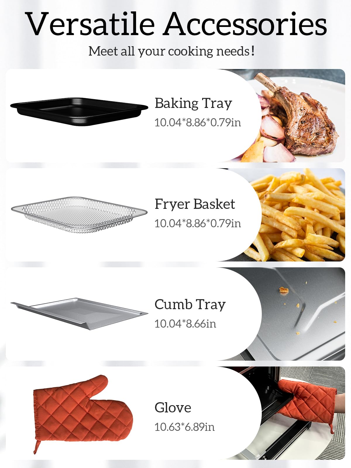 Kitchen Elite Air Fryer Toaster Combo, 12.6 Quart 10-in-1 Stainless Steel Convection Oven Countertop, Non-Toxic for Baking, Roasting, Reheating, Broilers and