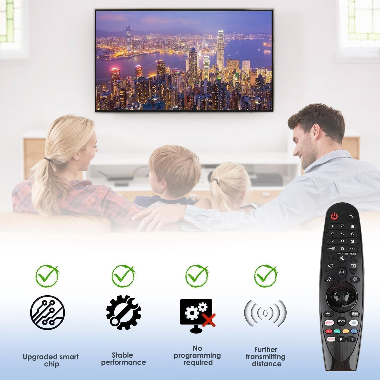 Universal Remote Control for LG Smart TV, AN-MR20GA Remote Control Replacement Fit for All Models of LG TV, HD, LCD, LED, HDTV, UHD, OLED, 3D, 4K AKB75855501/AKB75855502(No Voice/Pointer Functions)