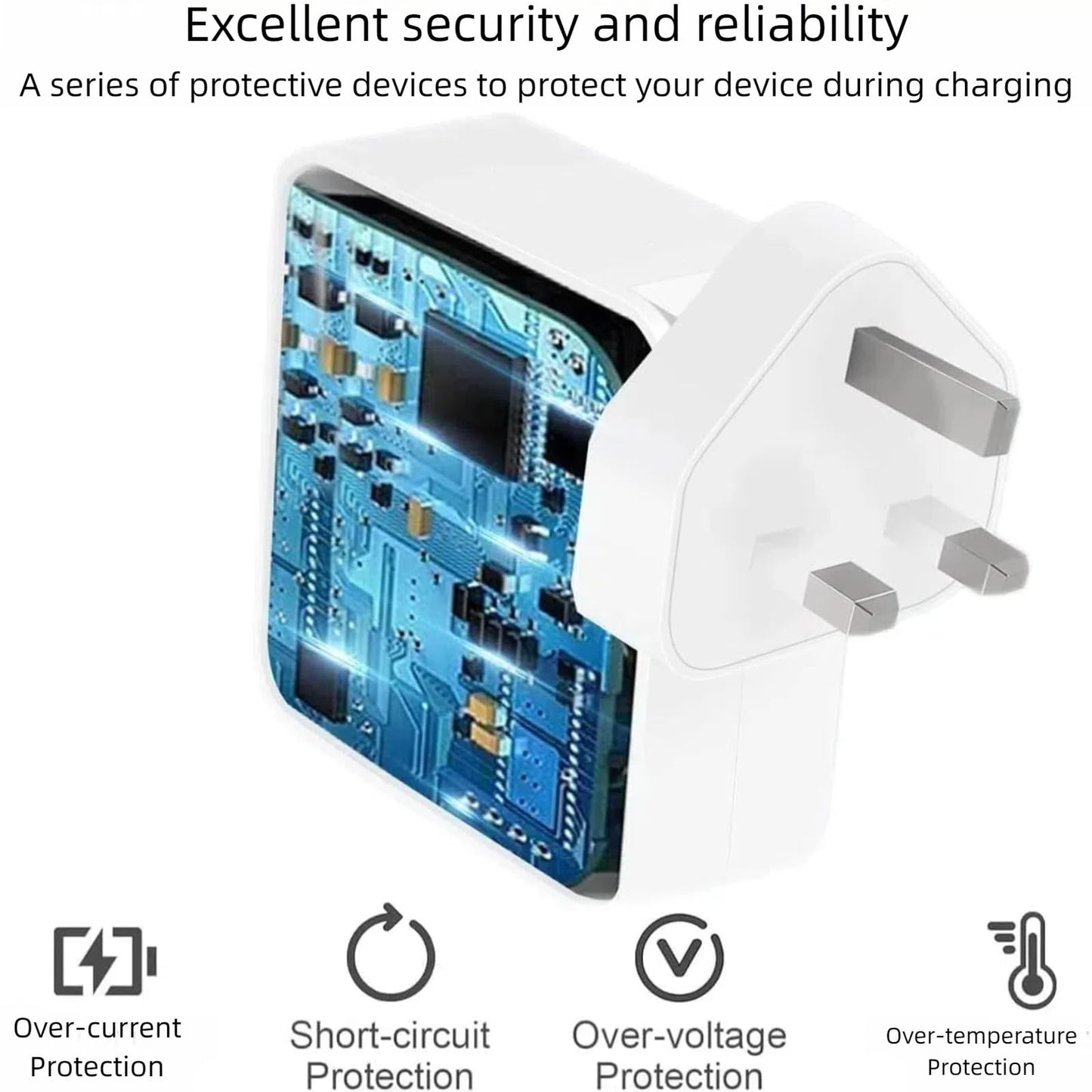 106W USB C Super Fast Charger, MacBook Pro Super Fast Charger, laptop charger suitable for MacBook Pro 16,15,14,13 inches, MacBook Air 13 inches, iPad Pro 12.9、 11 inch and all USB C devices, 2M cable