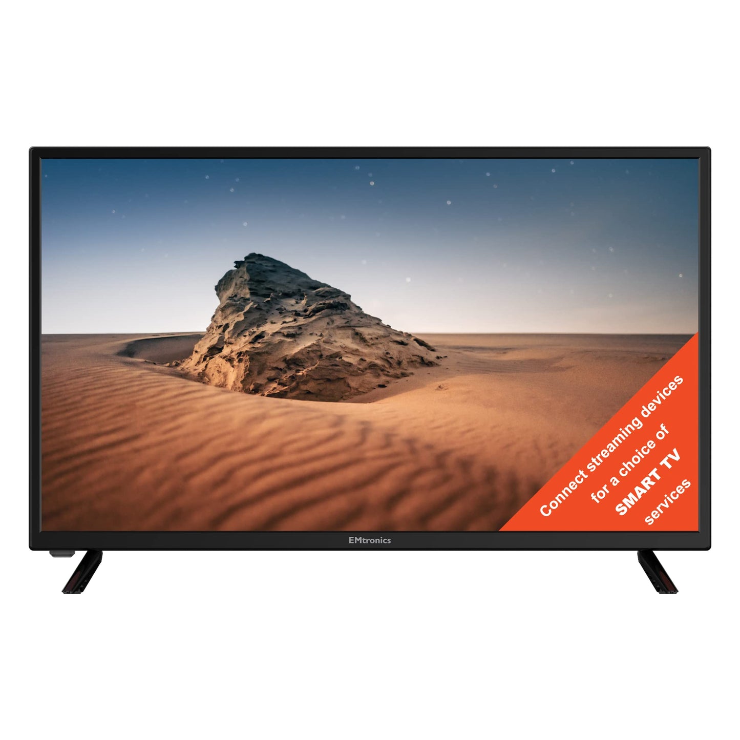 EMtronics 32" Inch HD Ready LED TV with 3 x HDMI, 2 x USB and USB Media Player