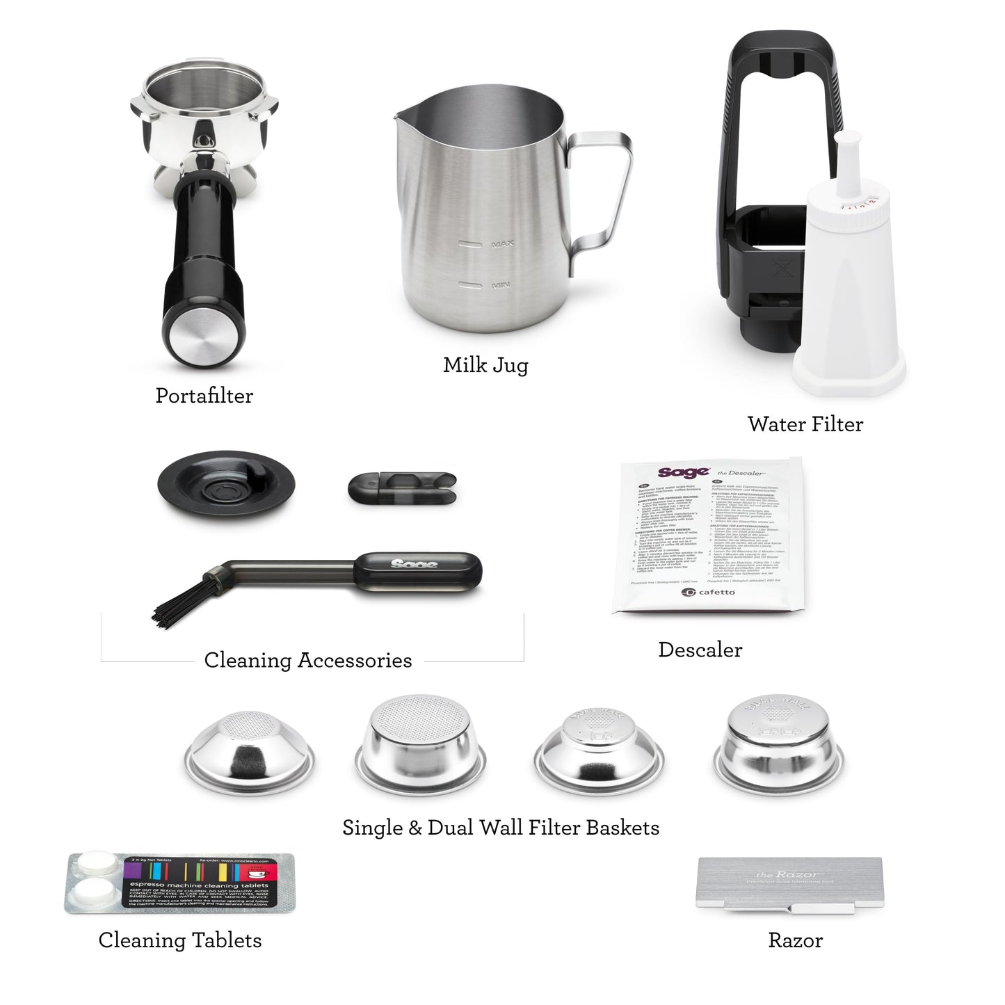 Sage - The Barista Touch Impress - Bean to Cup Coffee Machine with Grinder and Milk Frother, Sea Salt