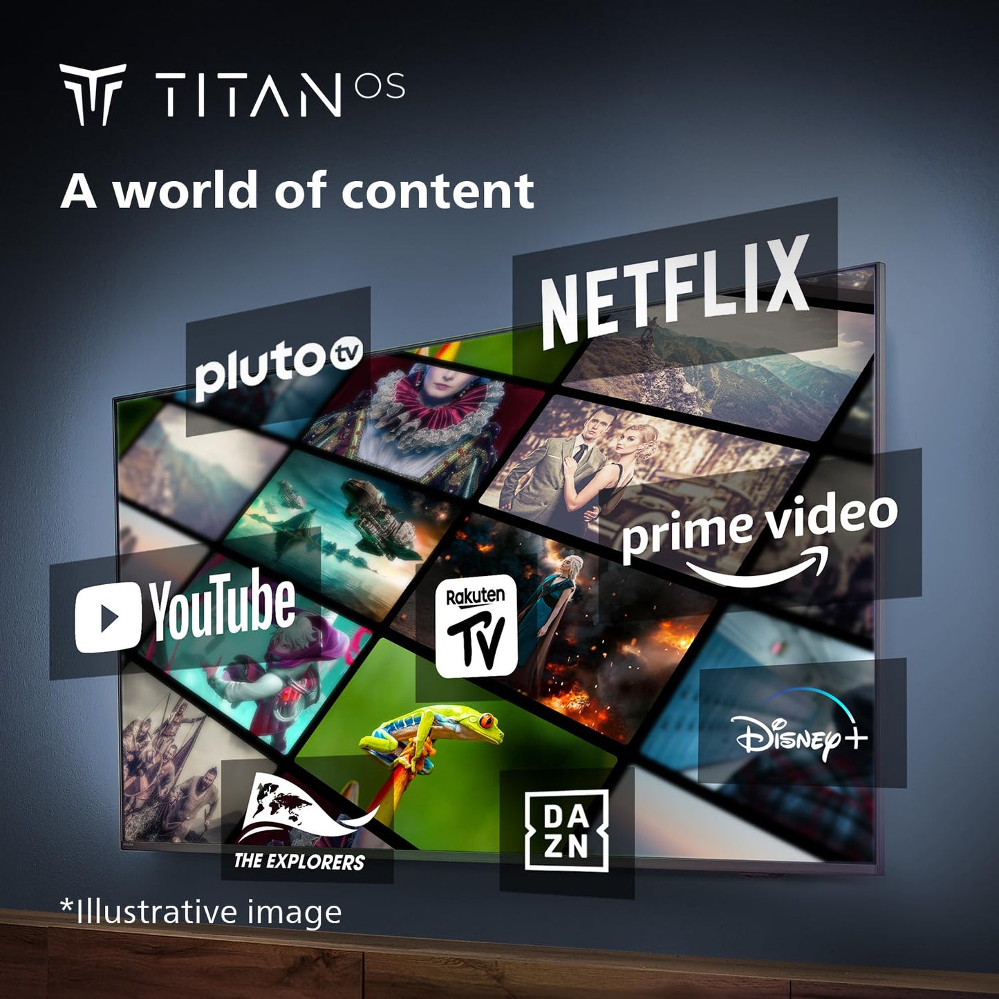Philips 40PHS6009 Full HD LED Smart TV - 40 Inch Display with Pixel Plus, Titan OS Platform and Dolby Digital Sound, Works with Alexa and Google Voice Assistant - Matt Black