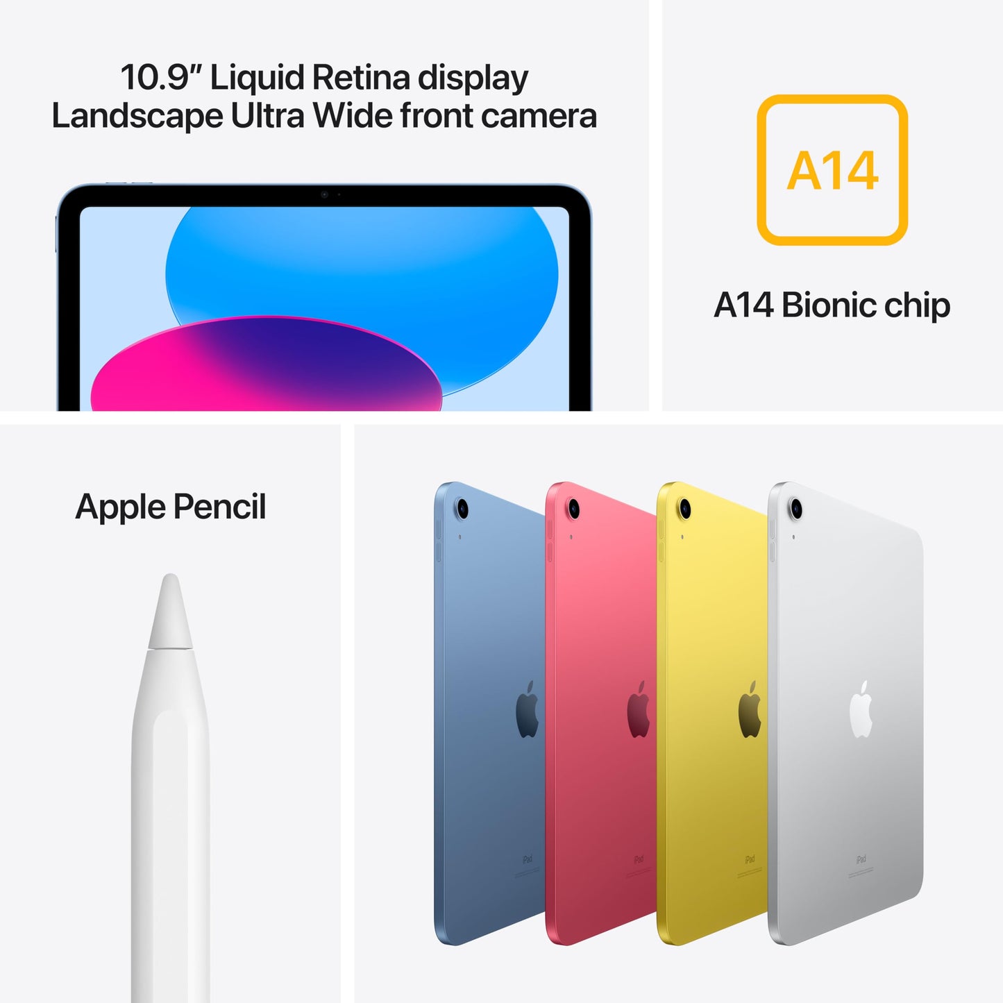 Apple 10.9-inch iPad (Wi-Fi, 64GB) - Silver (10th generation)