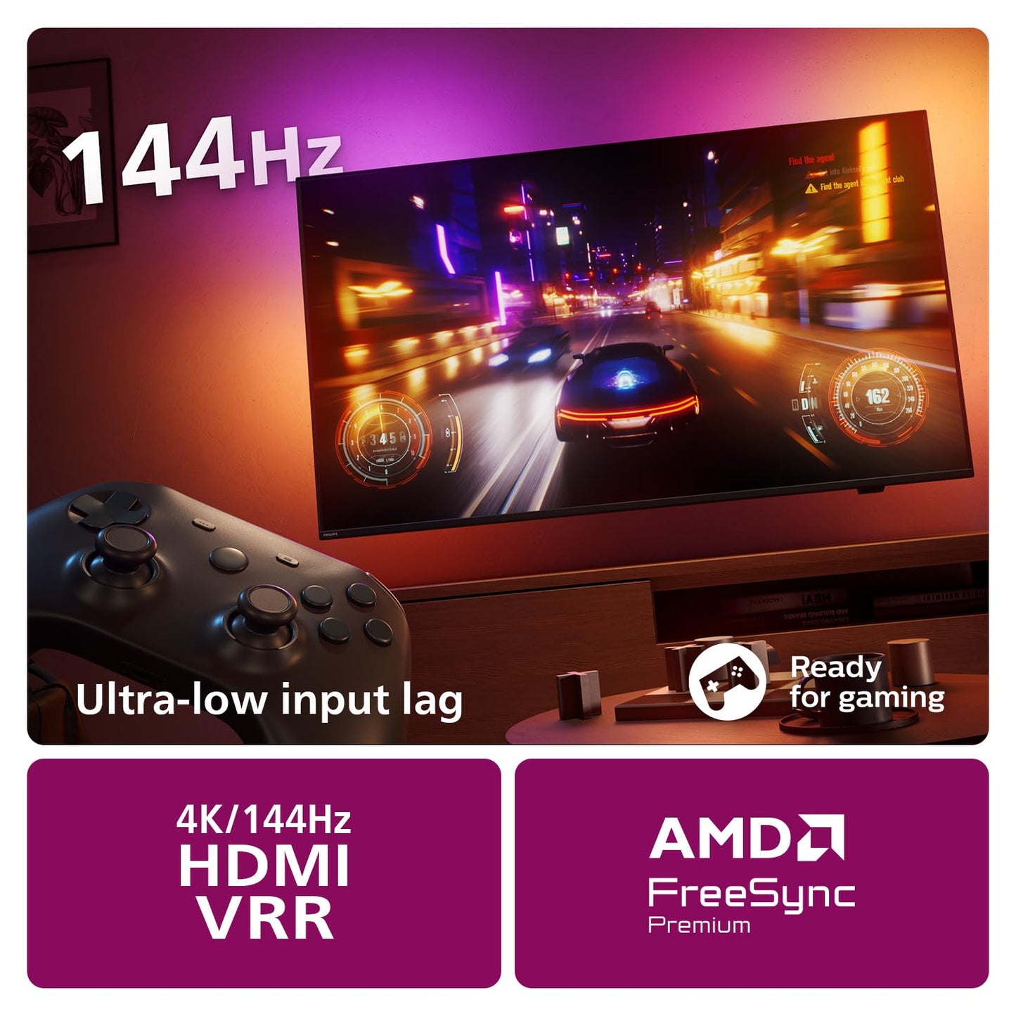 Philips Ambilight The One 43PUS8909 4K LED Smart TV - 43 Inch Display with Pixel Precise Ultra HD Titan OS, Dolby Vision, Dolby Atmos Sound, Works with Alexa and Google Voice Assistant - Black