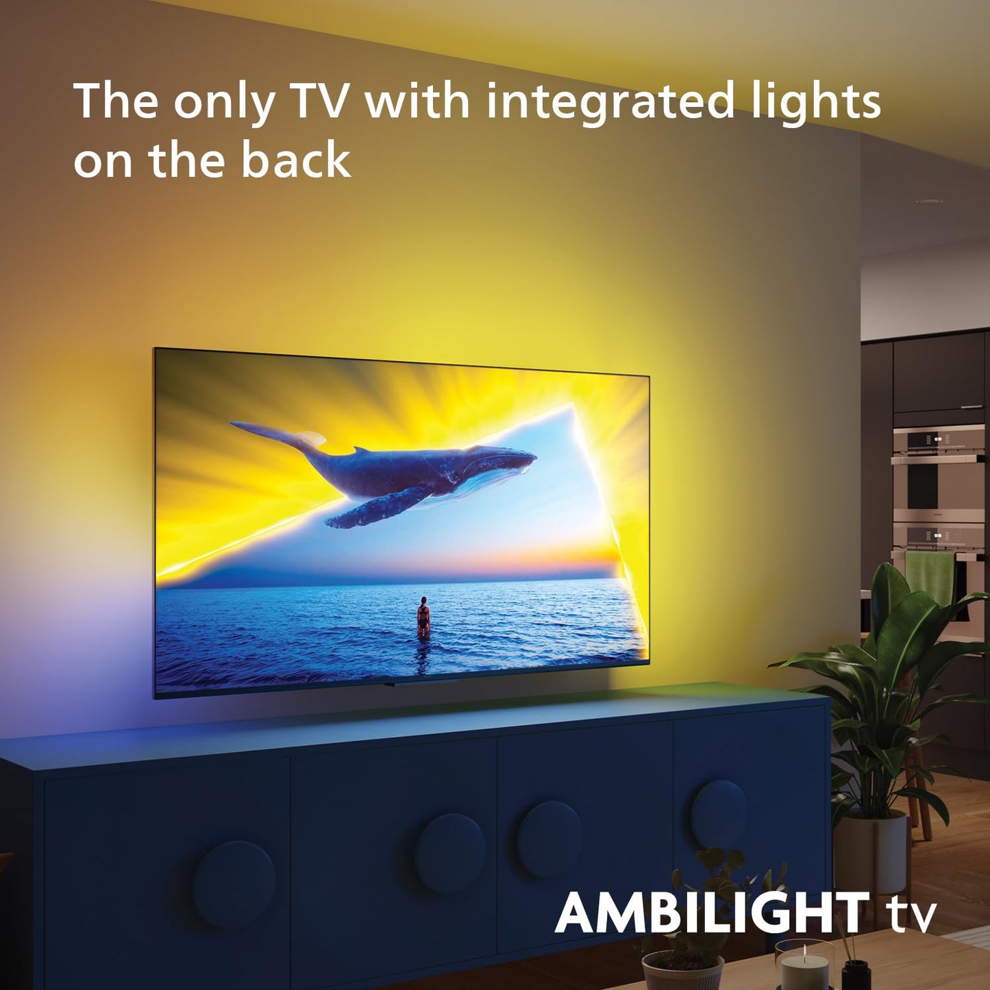 Philips Ambilight 55PUS8109 4K LED Smart TV - 55 Inch Display with Pixel Precise Ultra HD, Titan OS Platform and Dolby Atmos Sound, Works with Alexa and Google Voice Assistant - Satin Chrome