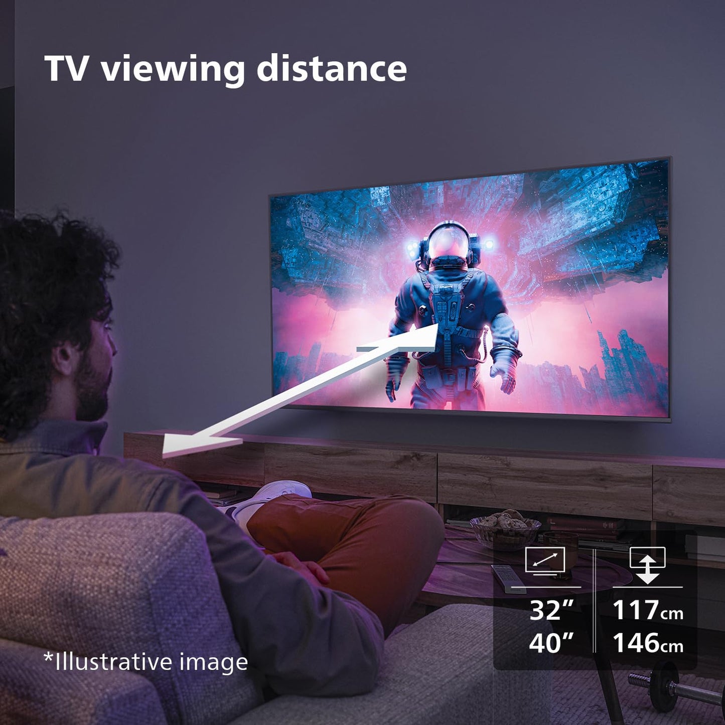 Philips 40PHS6009 Full HD LED Smart TV - 40 Inch Display with Pixel Plus, Titan OS Platform and Dolby Digital Sound, Works with Alexa and Google Voice Assistant - Matt Black
