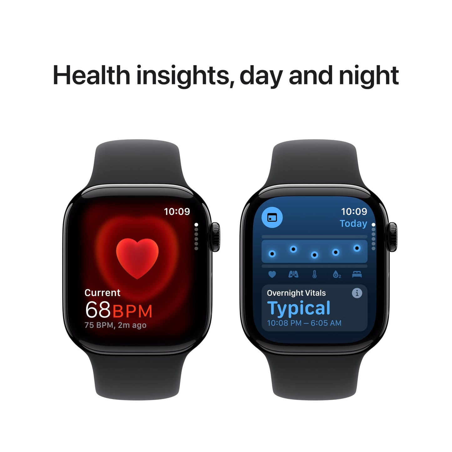 Apple Watch Series 10 GPS + Cellular 42 mm Smartwatch with Jet Black Aluminium Case with Black Sport Band - S/M. Fitness Tracker, ECG App, Always-On Retina Display, Water Resistant
