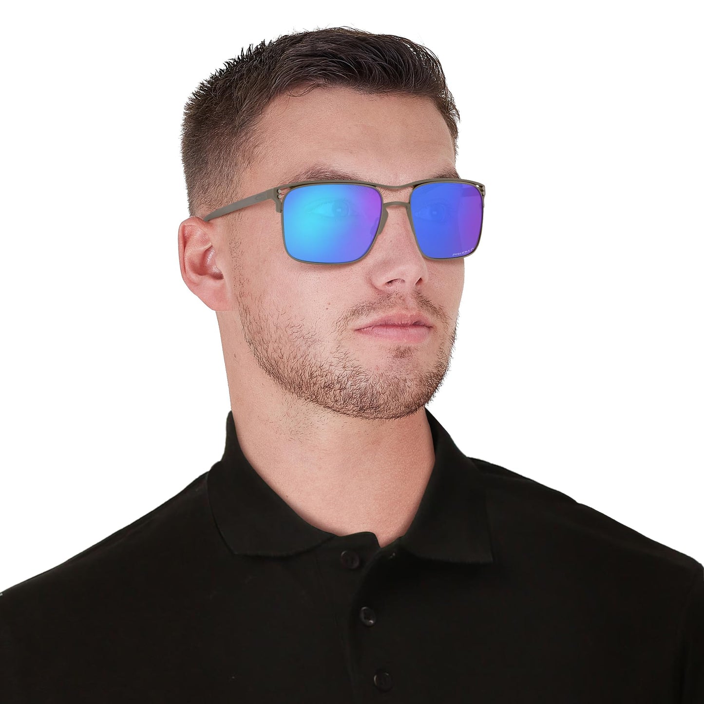 Oakley Men's Wire Tap 2.40 Sunglasses, Matte Ruthenium/Prizm Sapphire, 57/18/139
