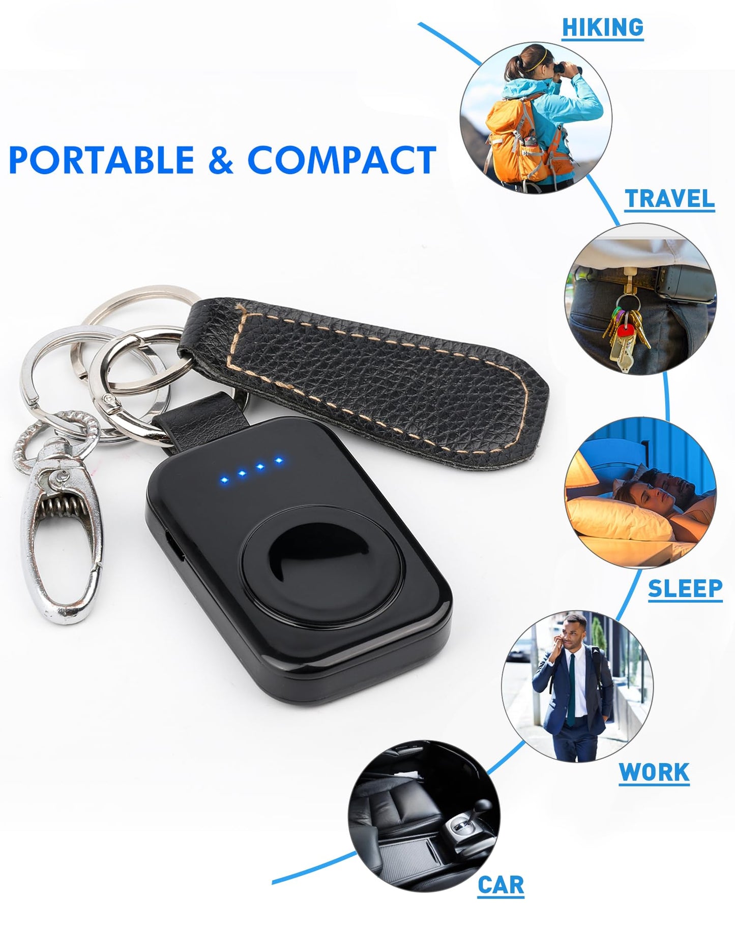 Portable Wireless Charger for Apple Watch Series 10,9,8,7,6,5,4,3,2,SE,Ultra 2,i.VALUX 1000mAh iWatch Charger Magnetic Keychain Power Bank, Travel Apple Watch Accessories 45/44/42/41/40/38/49mm(Black)