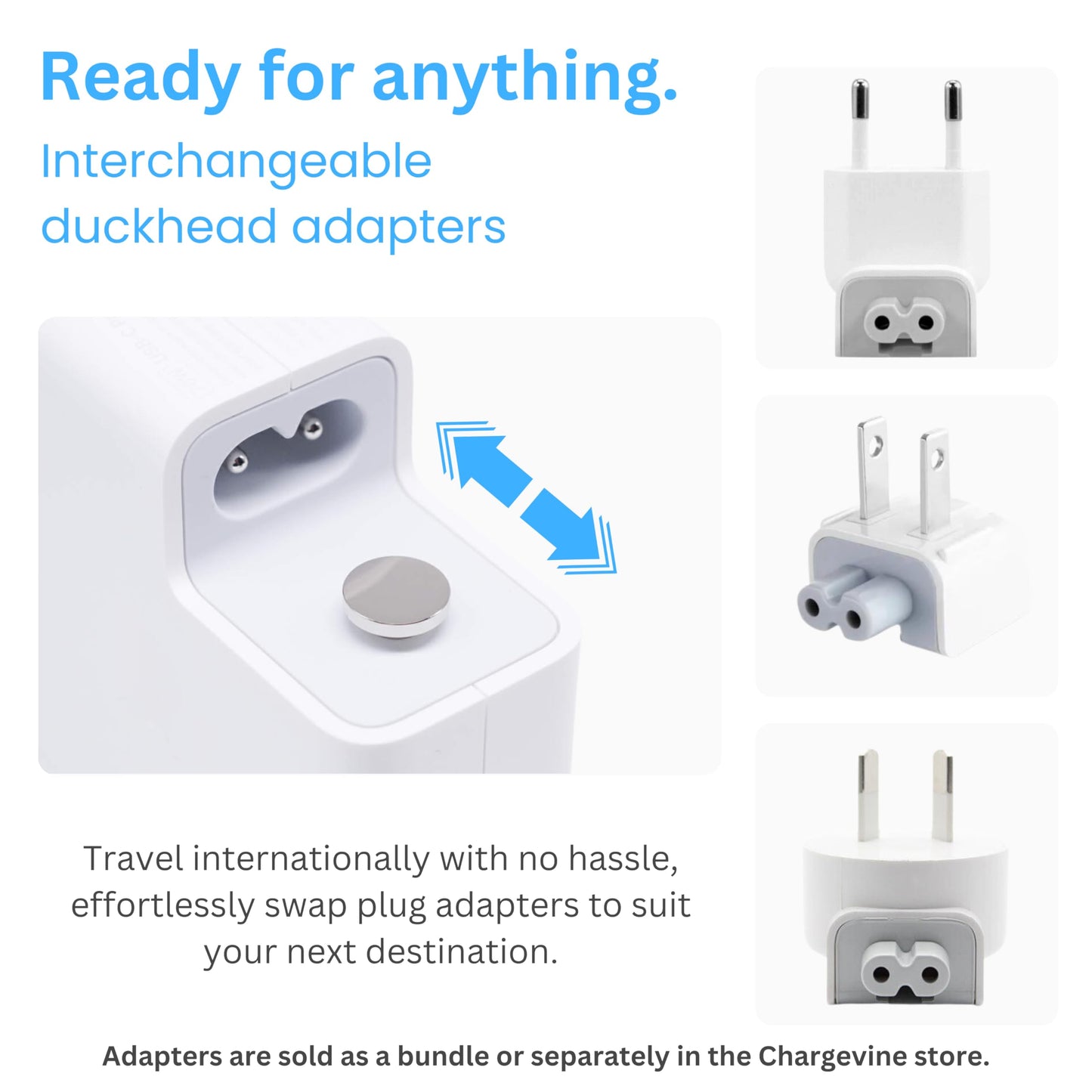 Chargevine® Mac Book Charger - 61W USB C Power Adapter with 6ft USB C Mac Charger Cable and Plug - Can be used as Mac Book Air or Pro