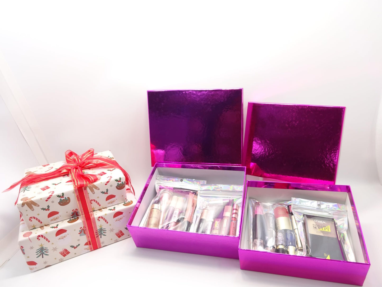 L'Oreall Beauty Blockbuster Make Up Gift Set For Her,24pc Make Up Products Free 10pc Kabuki Brush Set & Crystal Ring Included Gift Wrapped