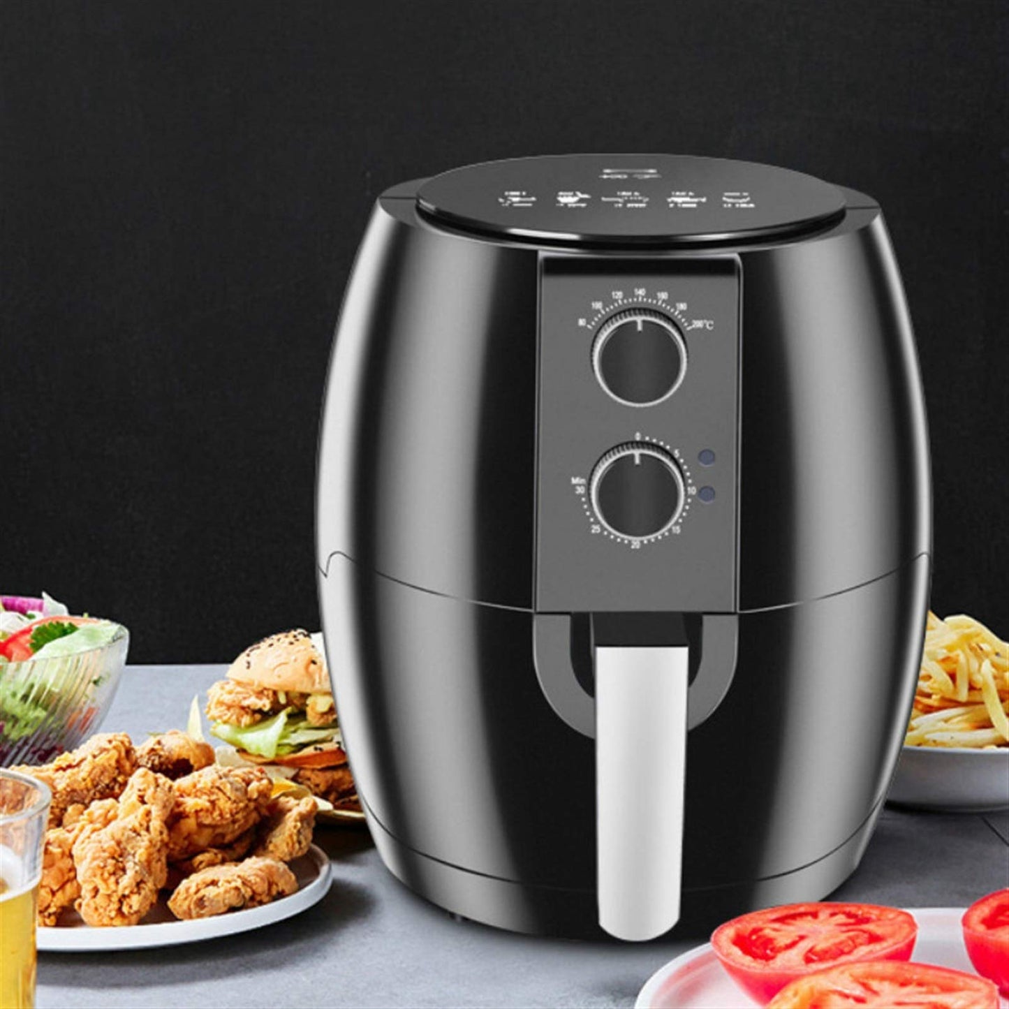 air fryers 2.5L/5L Air Fryer Fries Machine Household Big Capacity Fully Automatic Intelligent No Fuel Electric Fryer Oven 1350W air fryer (Color : 5L, Plug Type : AU) (5l AU) needed