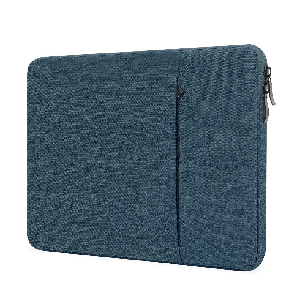 ProElife 13-Inch Laptop Sleeve Case for 2025-2022 MacBook Air 13.6 inch with Apple M4 M3 M2 Chip & MacBook Pro 13.3 inch M2 Accessory Traveling Carrying Canvas Bag Cover Simple Case (Navy Blue)