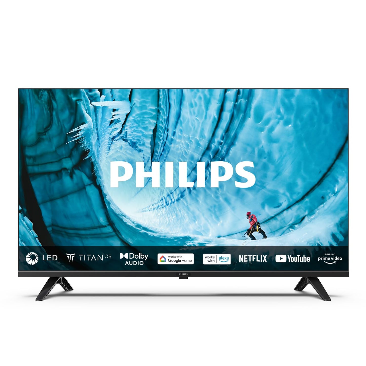 Philips 40PHS6009 Full HD LED Smart TV - 40 Inch Display with Pixel Plus, Titan OS Platform and Dolby Digital Sound, Works with Alexa and Google Voice Assistant - Matt Black