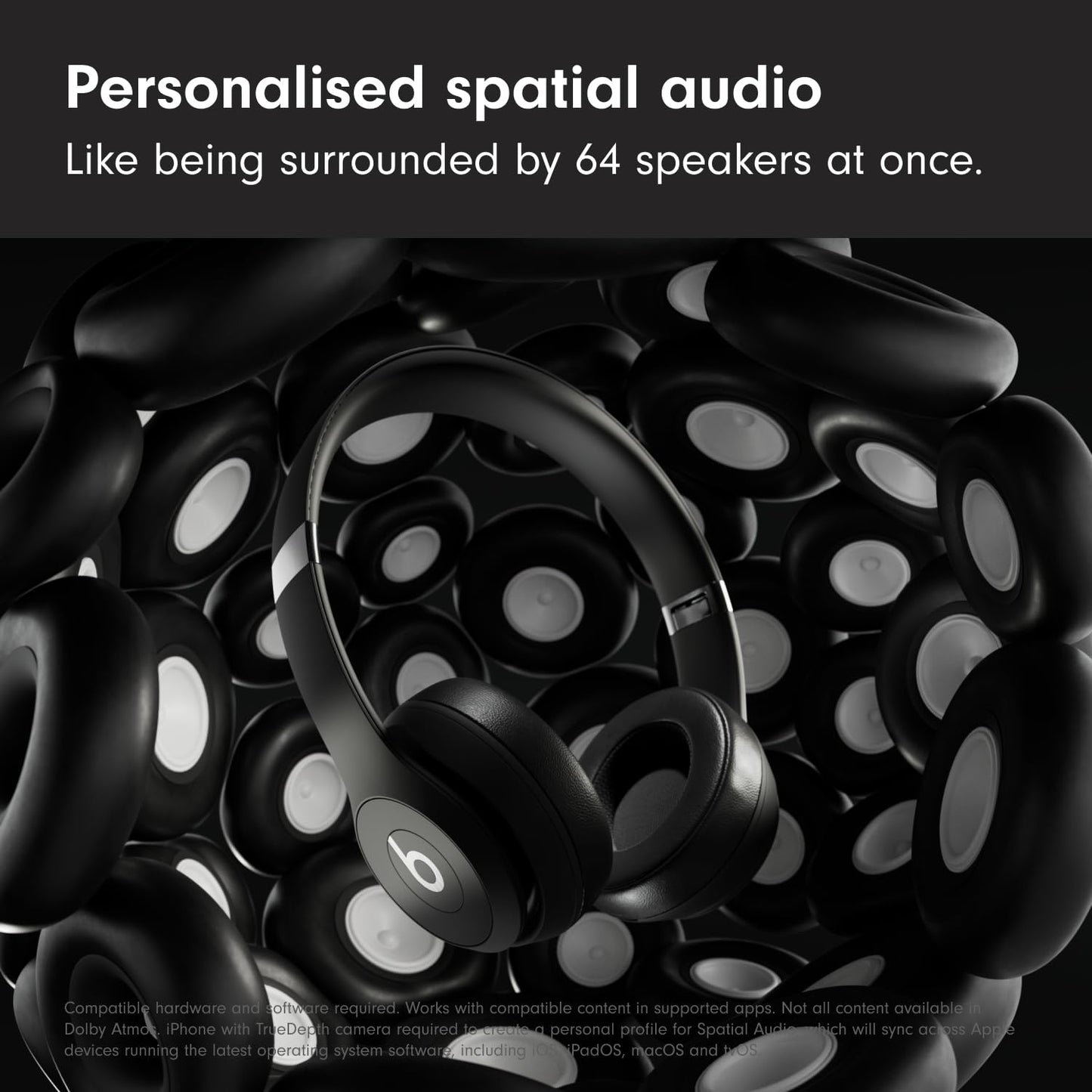 Beats Solo 4 – Wireless Bluetooth On-Ear Headphones, Apple & Android Compatible, Up to 50 hours of Battery Life – Matte Black