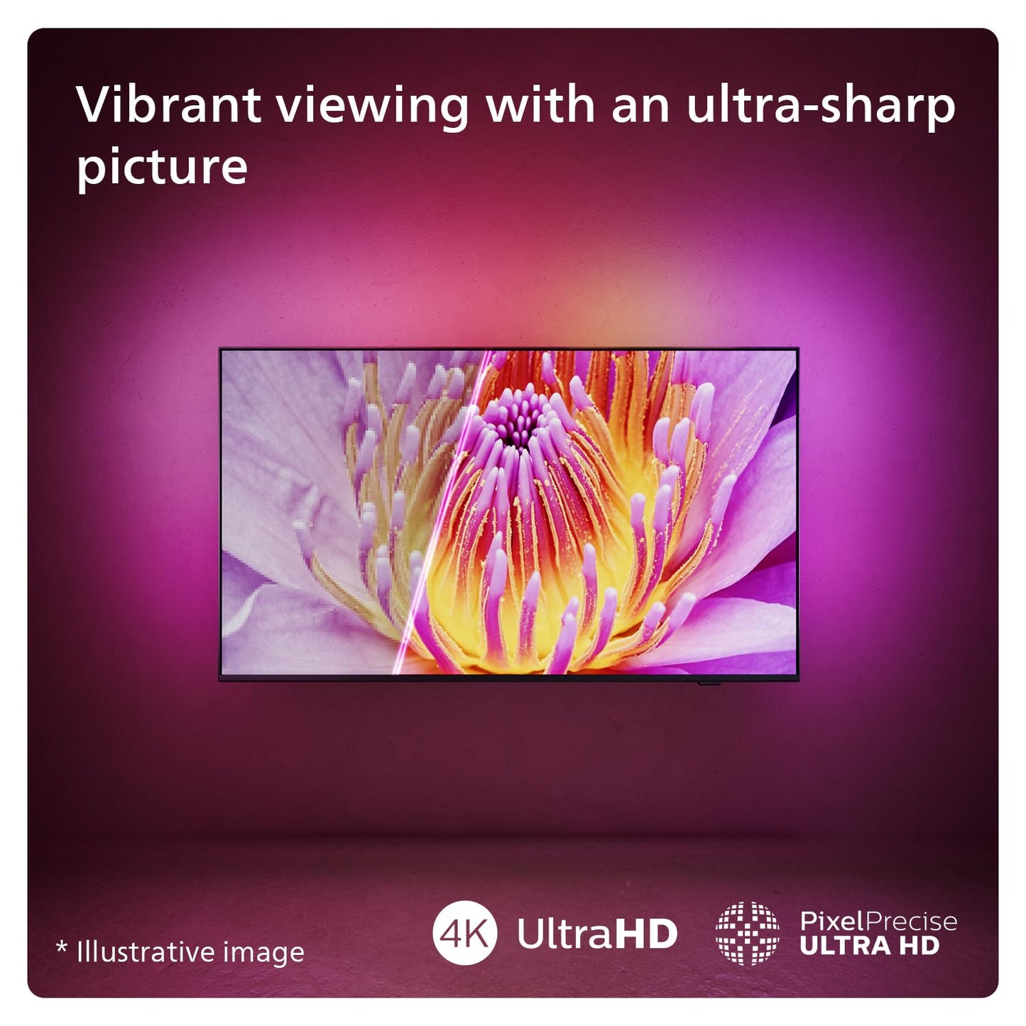 Philips Ambilight 55PUS8109 4K LED Smart TV - 55 Inch Display with Pixel Precise Ultra HD, Titan OS Platform and Dolby Atmos Sound, Works with Alexa and Google Voice Assistant - Satin Chrome