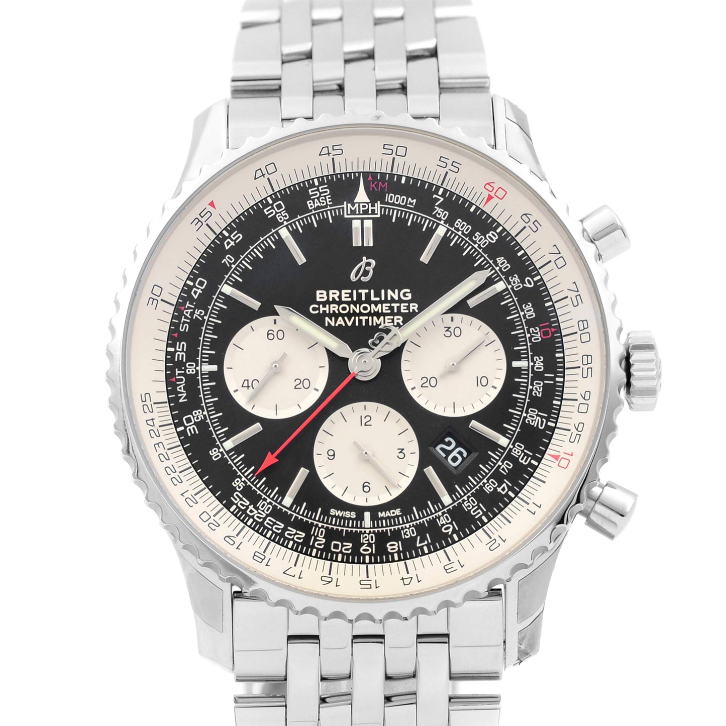 Breitling Navitimer 1 B01 Chronograph 46 Luxury Men's Watch AB0127211B1A1, Chronograph