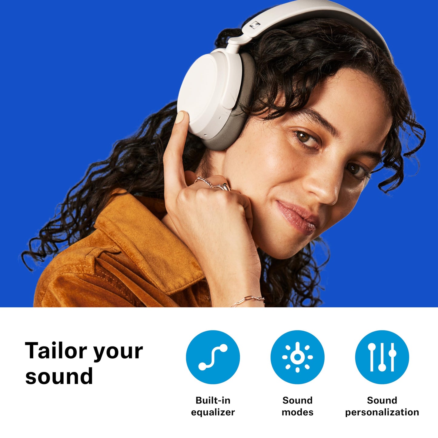 Sennheiser ACCENTUM Plus Wireless Bluetooth Headphones Audio with Quick-Charge Feature, 50-Hour Battery Playtime, Adaptive Hybrid ANC, Sound Personalization and Touch Controls - Black