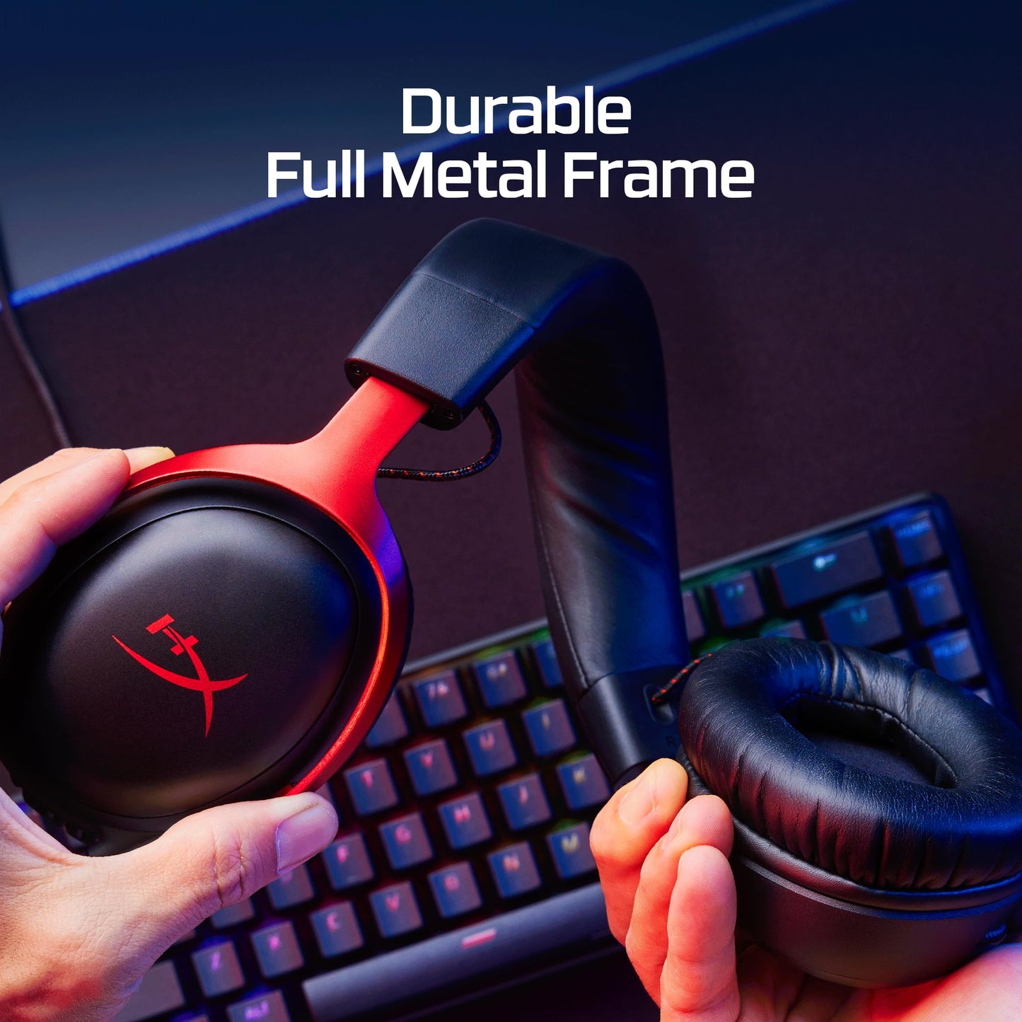 HyperX Cloud III – Wired Gaming Headset, PC, PS5, Xbox Series X|S, Angled 53mm Drivers, DTS, Memory Foam, Durable Frame, Ultra-Clear 10mm Mic, USB-C, USB-A, 3.5mm