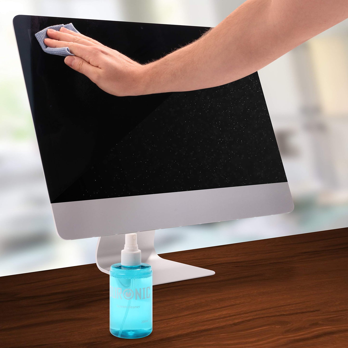 Duronic Screen Cleaner Kit SCK101 | 200ml | Cleaning Spray for LCD/TFT/LED/Plasma/OLED Televisions and Computer Monitors | With Microfibre Cloth | Ideal for Laptops, Smartphones, Televisions, Tablets