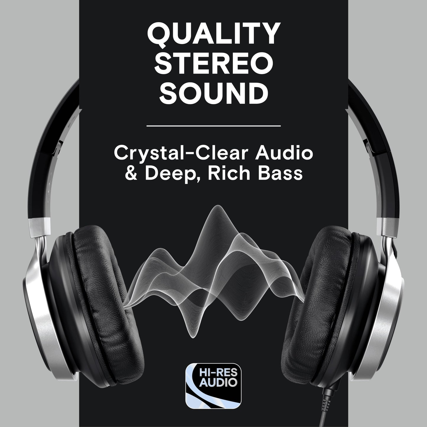 Artix CL750 Wired Headphones with Mic & Volume Control ā 90% Noise Cancelling Headphones Wired, Over Ear Head phone Cable ā Foldable Plug In Headphones for Laptop, PC, iPad & Computer (Aux Jack 3.5mm)