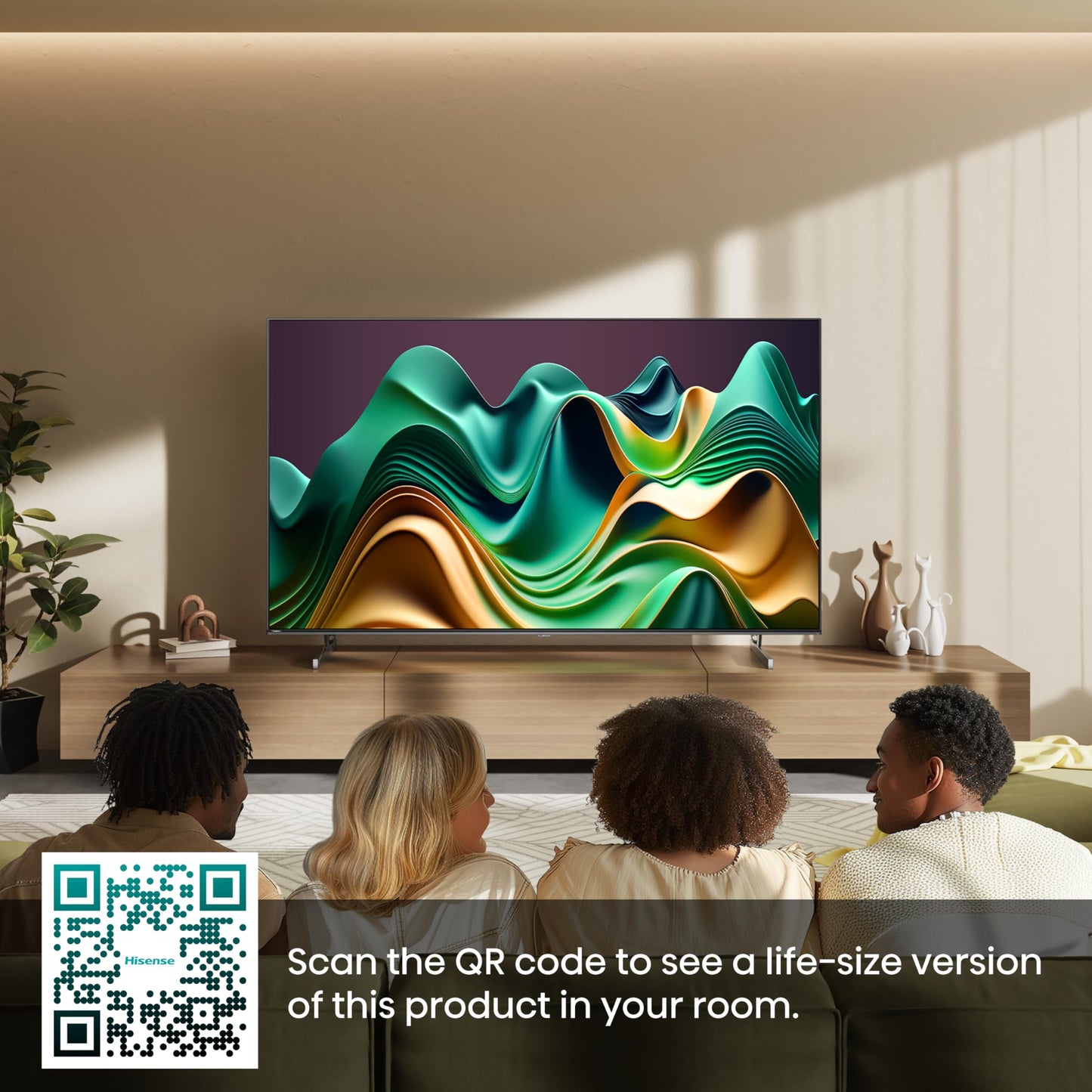 Hisense 75 Inch 4K Mini-LED TV 75U6NQTUK - Quantum Dot Colour, Dolby Vision Atmos, Hi-View Engine, FilmMaker Mode, Vidaa OS with Voice Control, Freely, Youtube, Netflix and Disney+ (2024 Model)