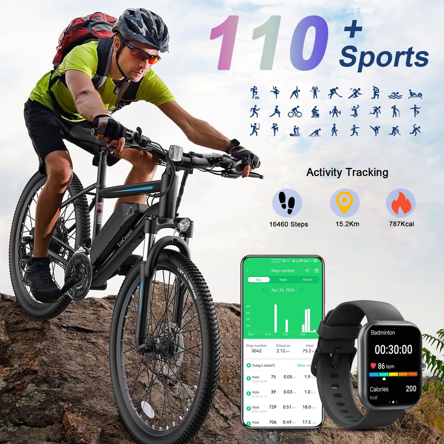 Smart Watch for Men Women (Answer/Make Call), 1.96"HD Screen Fitness Watch with Heart Rate/Sleep Monitor/SpO2/Pedometer, Activity Tracker 110+ Sport Modes, IP68 Waterproof Smartwatch for IOS Android